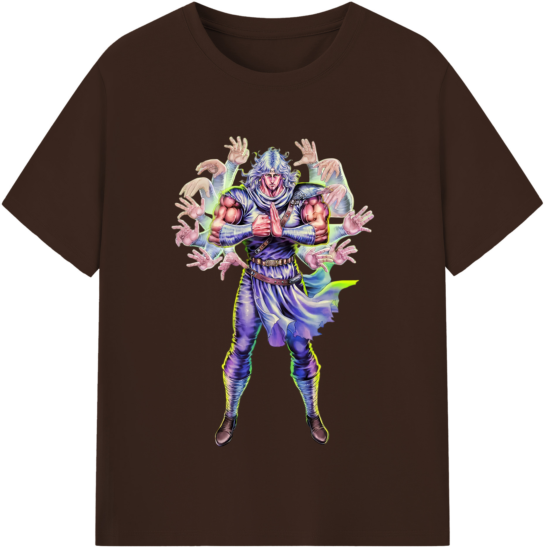 （画像用） 北斗の拳 Fist of the North Star 綿100％半袖Tシャツ（フロントプリント）