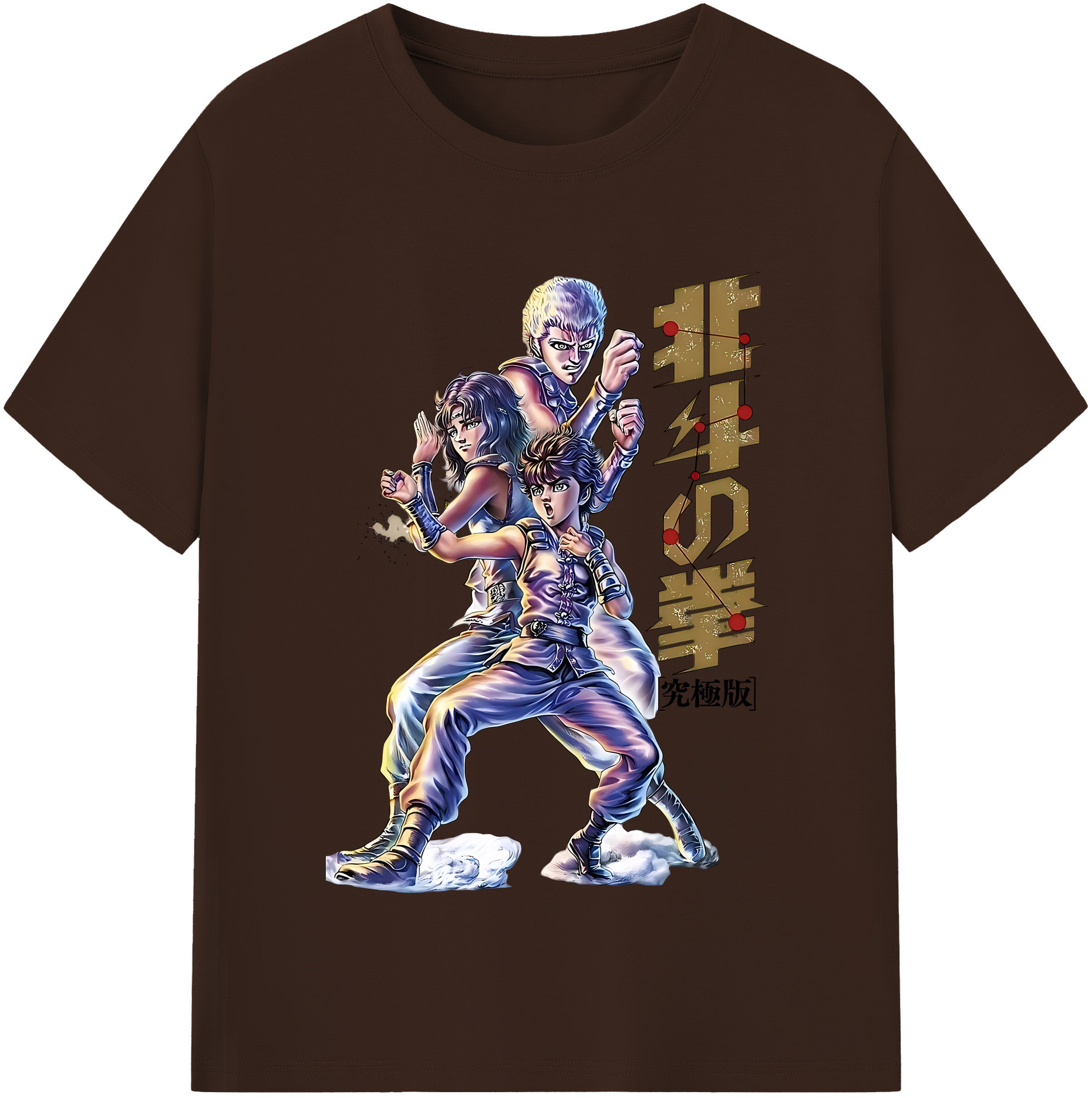 （画像用） 北斗の拳 Fist of the North Star 綿100％半袖Tシャツ（フロントプリント）