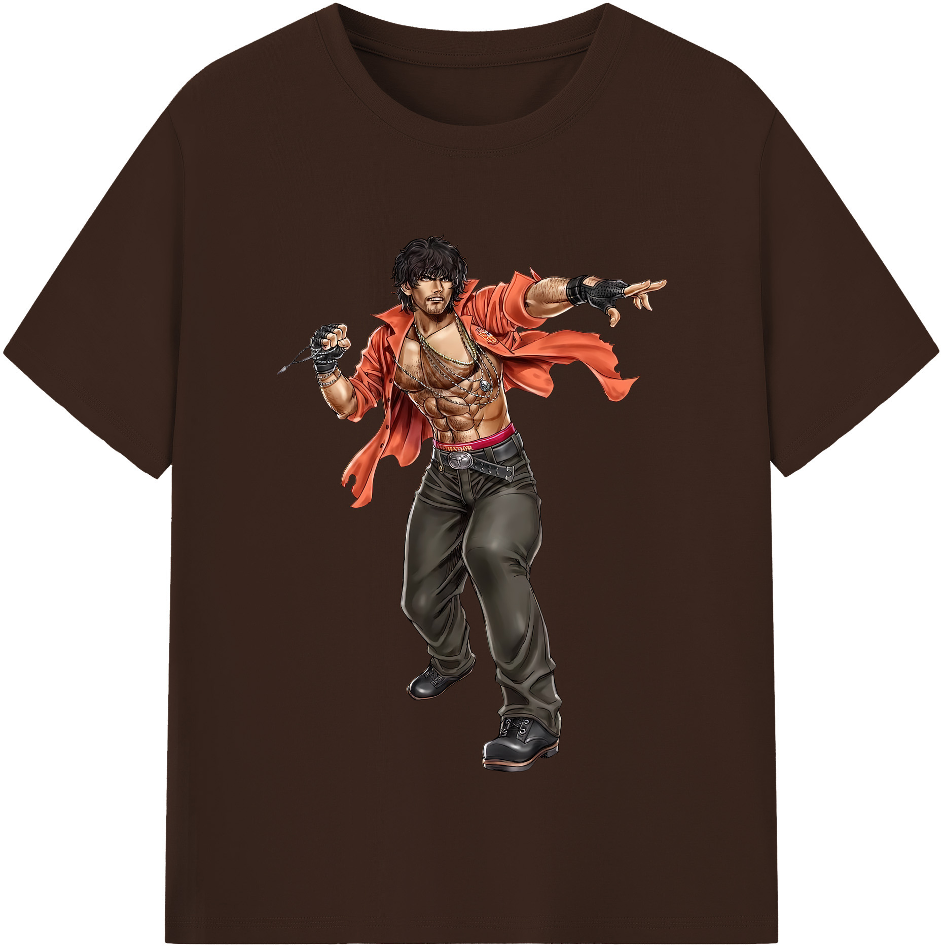 （画像用） 北斗の拳 Fist of the North Star 綿100％半袖Tシャツ（フロントプリント）