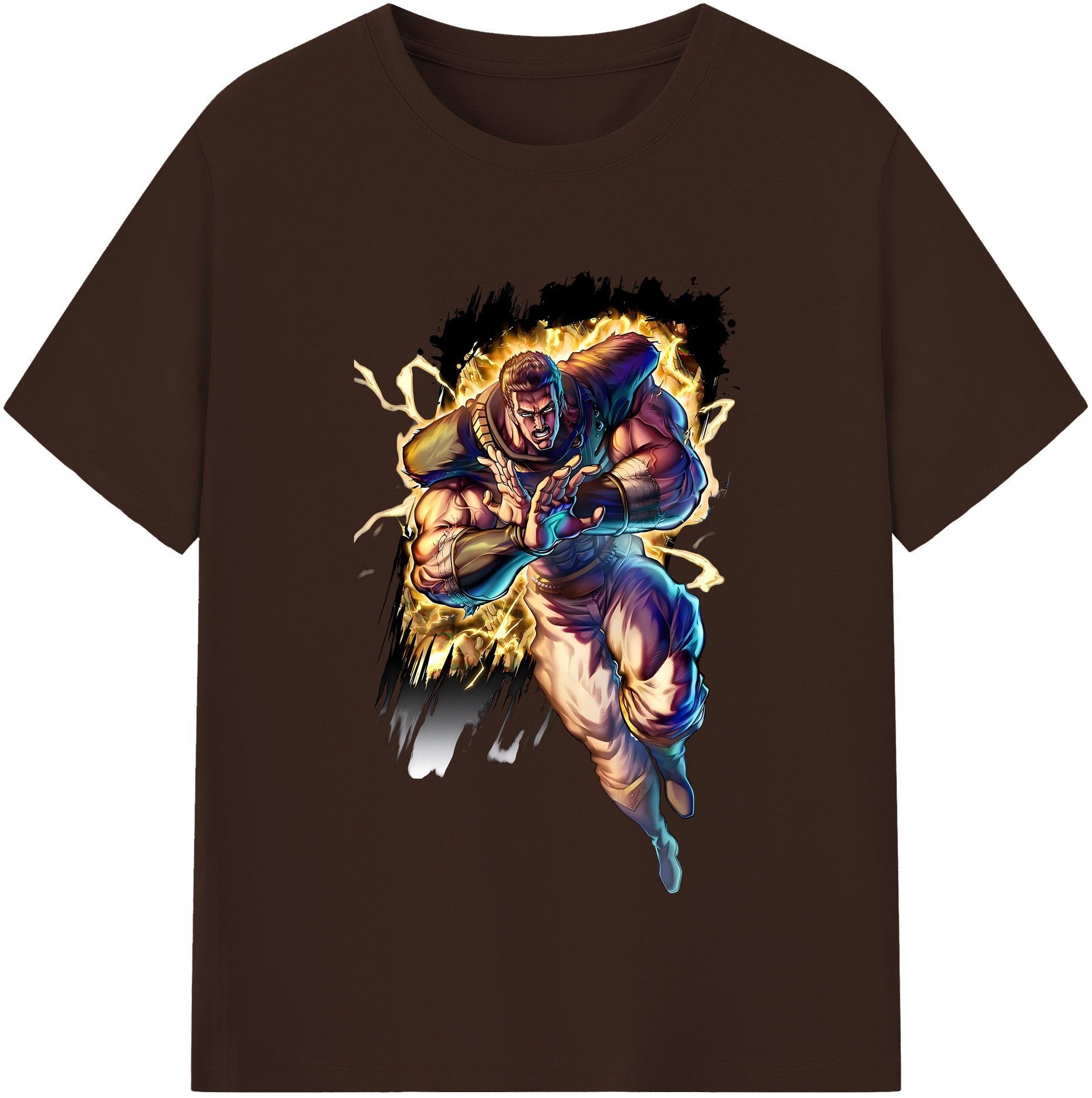 （画像用） 北斗の拳 Fist of the North Star 綿100％半袖Tシャツ（フロントプリント）
