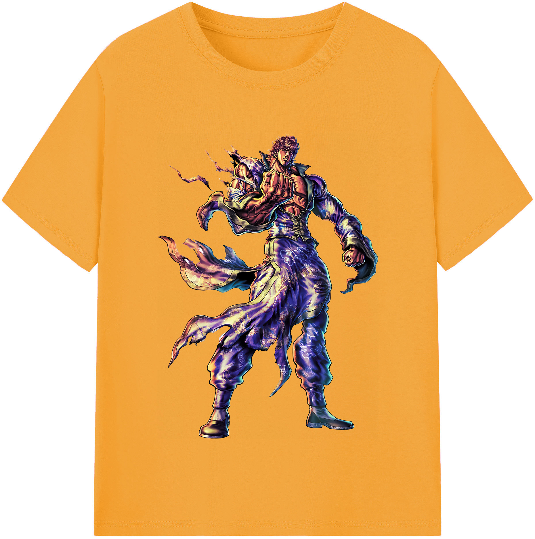 （画像用） 北斗の拳 Fist of the North Star 綿100％半袖Tシャツ（フロントプリント）