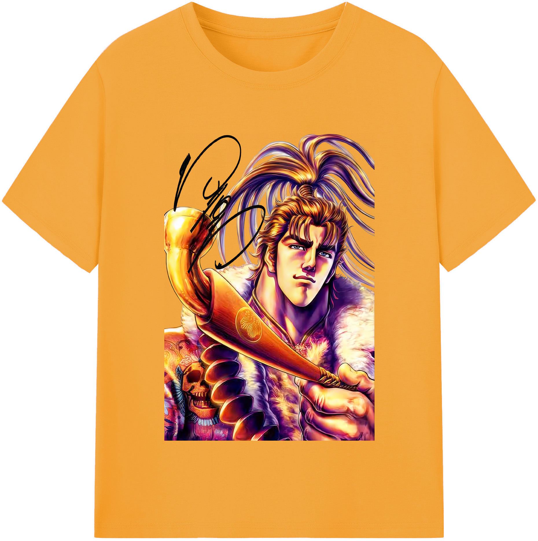 （画像用） 北斗の拳 Fist of the North Star 綿100％半袖Tシャツ（フロントプリント）