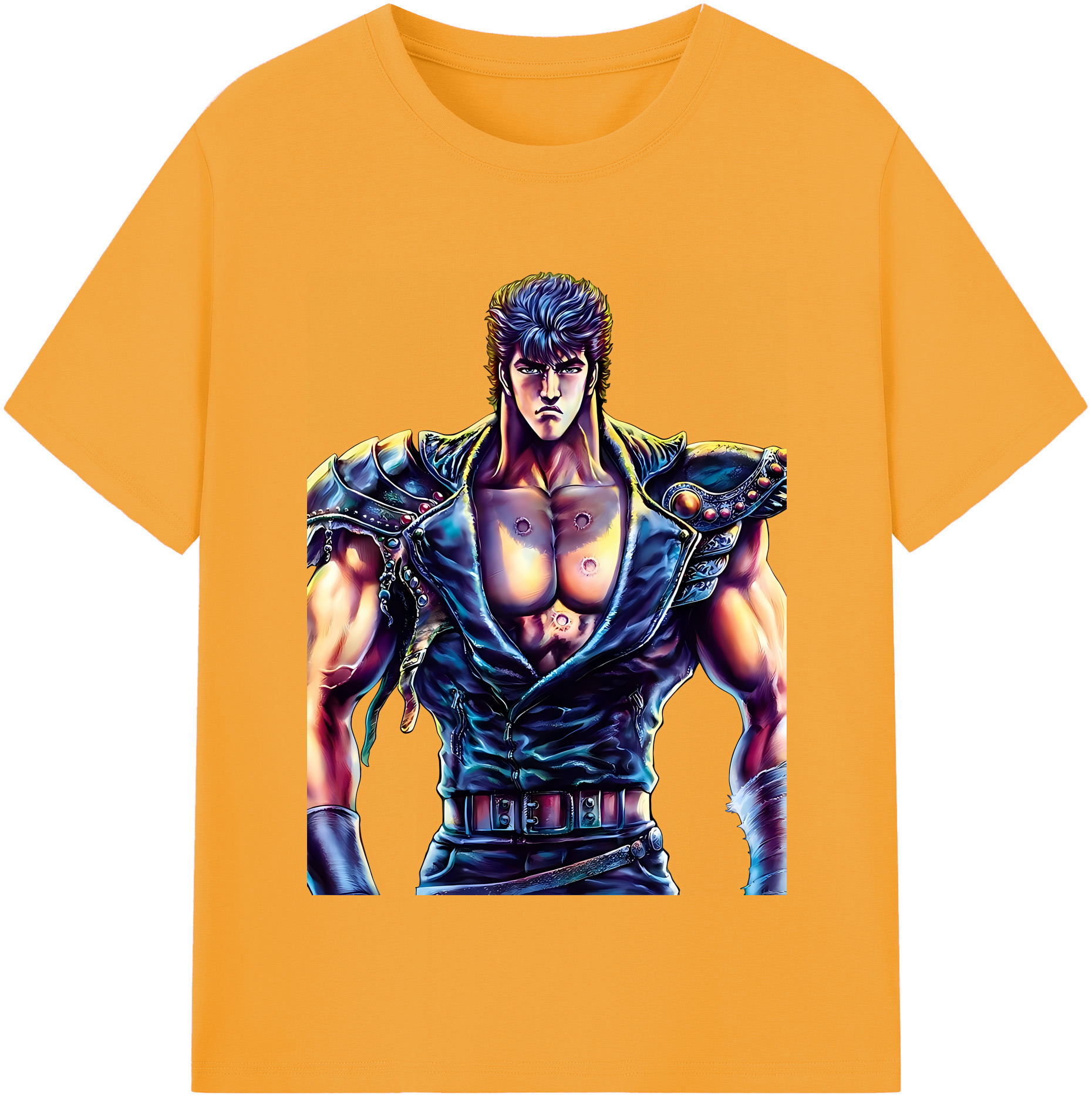 （画像用） 北斗の拳 Fist of the North Star 綿100％半袖Tシャツ（フロントプリント）