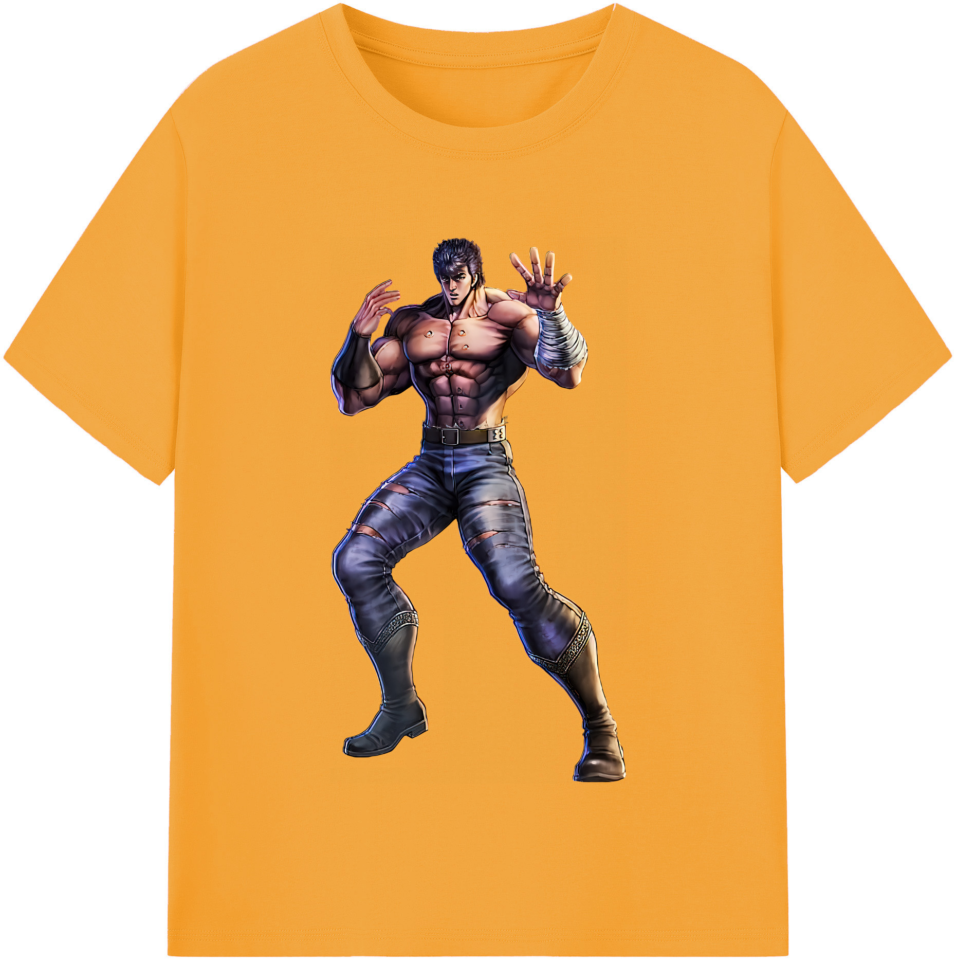 （画像用） 北斗の拳 Fist of the North Star 綿100％半袖Tシャツ（フロントプリント）