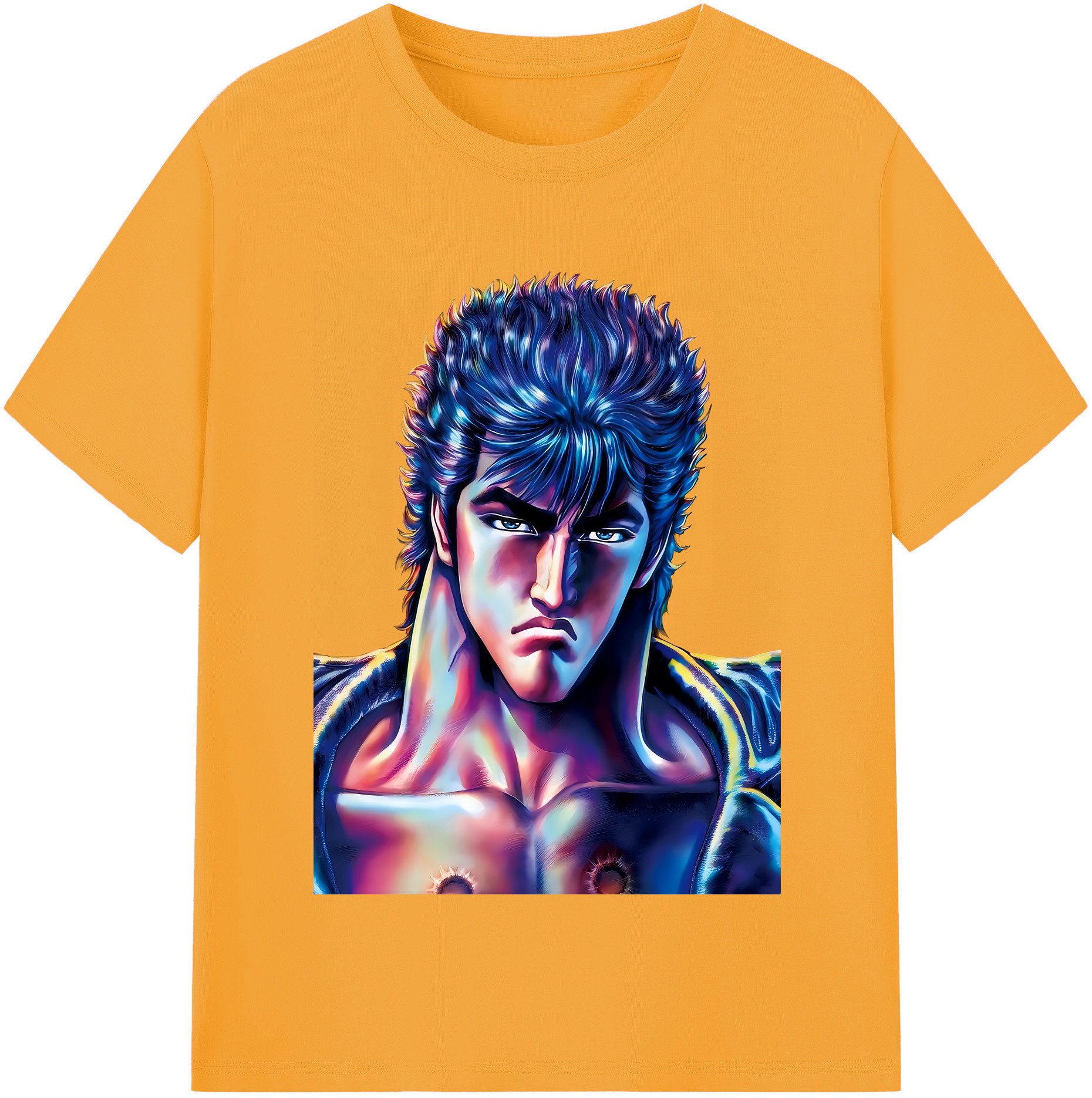（画像用） 北斗の拳 Fist of the North Star 綿100％半袖Tシャツ（フロントプリント）