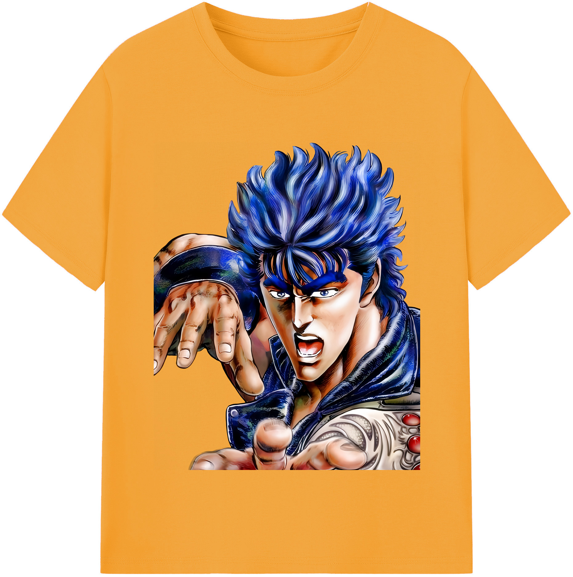 （画像用） 北斗の拳 Fist of the North Star 綿100％半袖Tシャツ（フロントプリント）