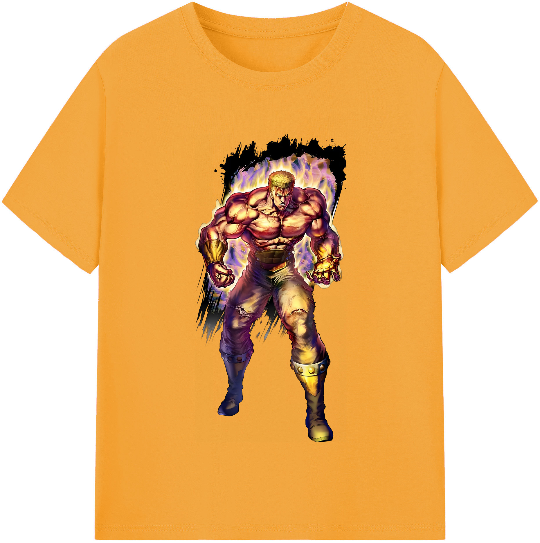 （画像用） 北斗の拳 Fist of the North Star 綿100％半袖Tシャツ（フロントプリント）