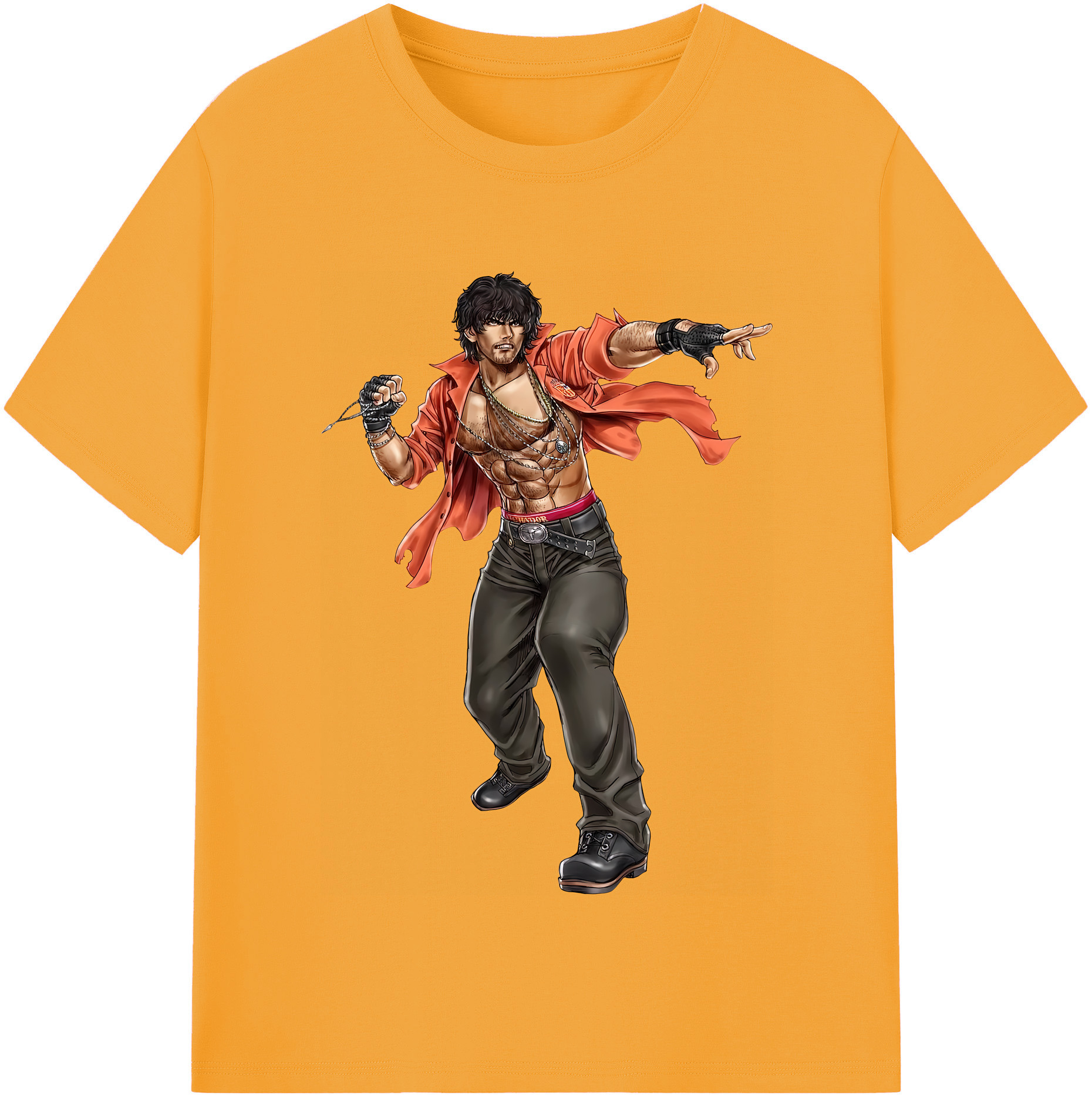 （画像用） 北斗の拳 Fist of the North Star 綿100％半袖Tシャツ（フロントプリント）