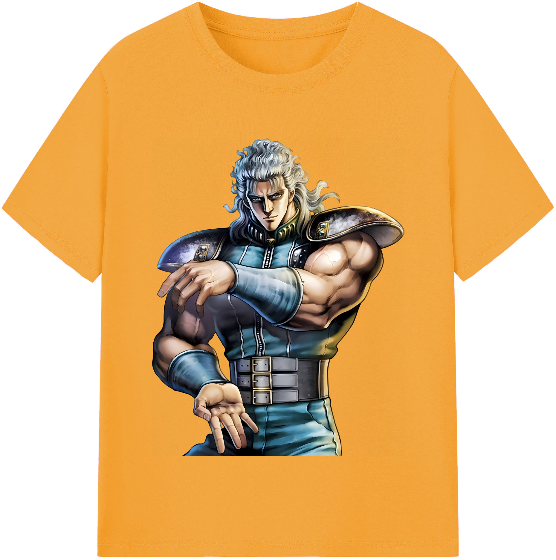 （画像用） 北斗の拳 Fist of the North Star 綿100％半袖Tシャツ（フロントプリント）