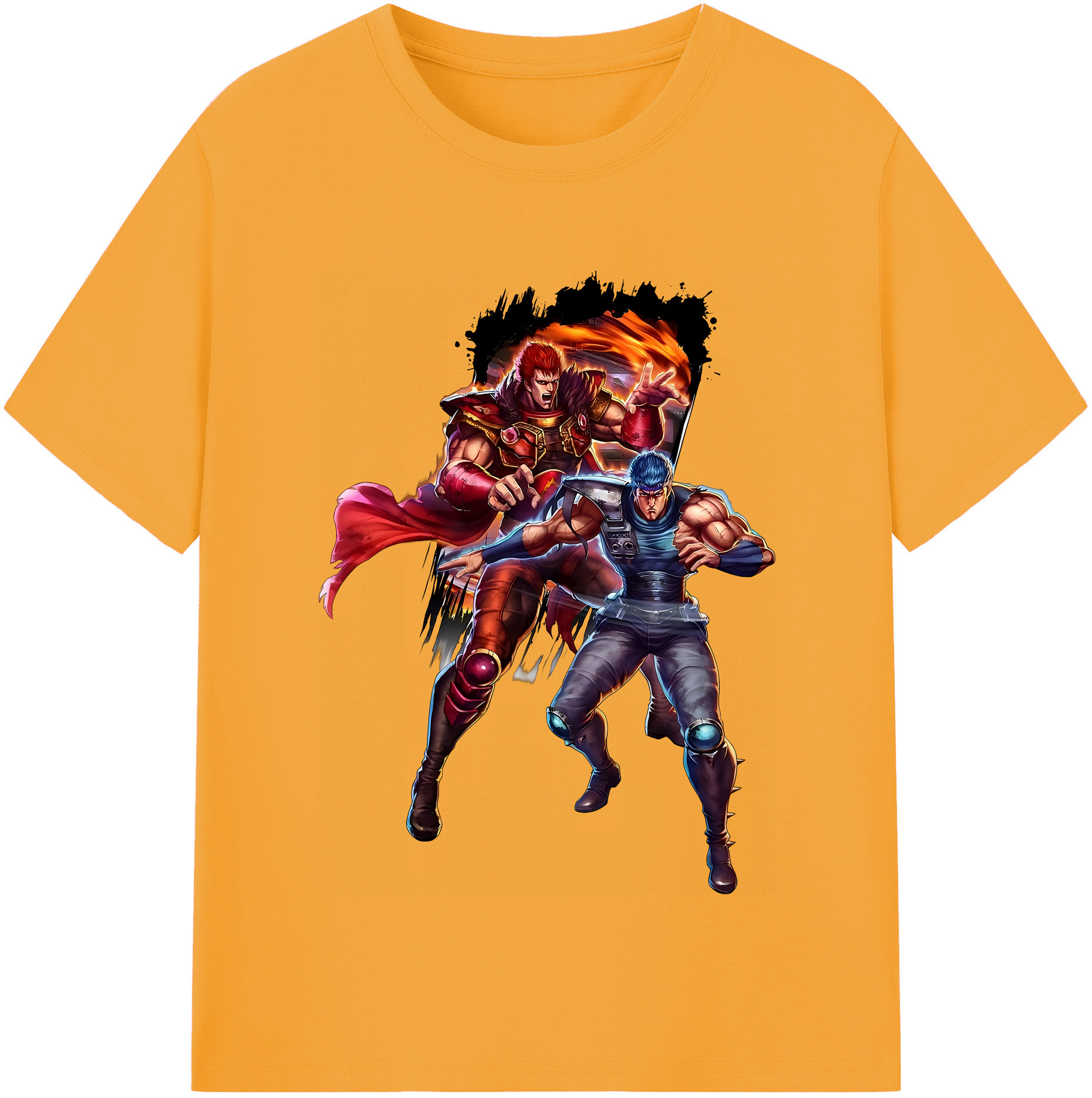（画像用） 北斗の拳 Fist of the North Star 綿100％半袖Tシャツ（フロントプリント）