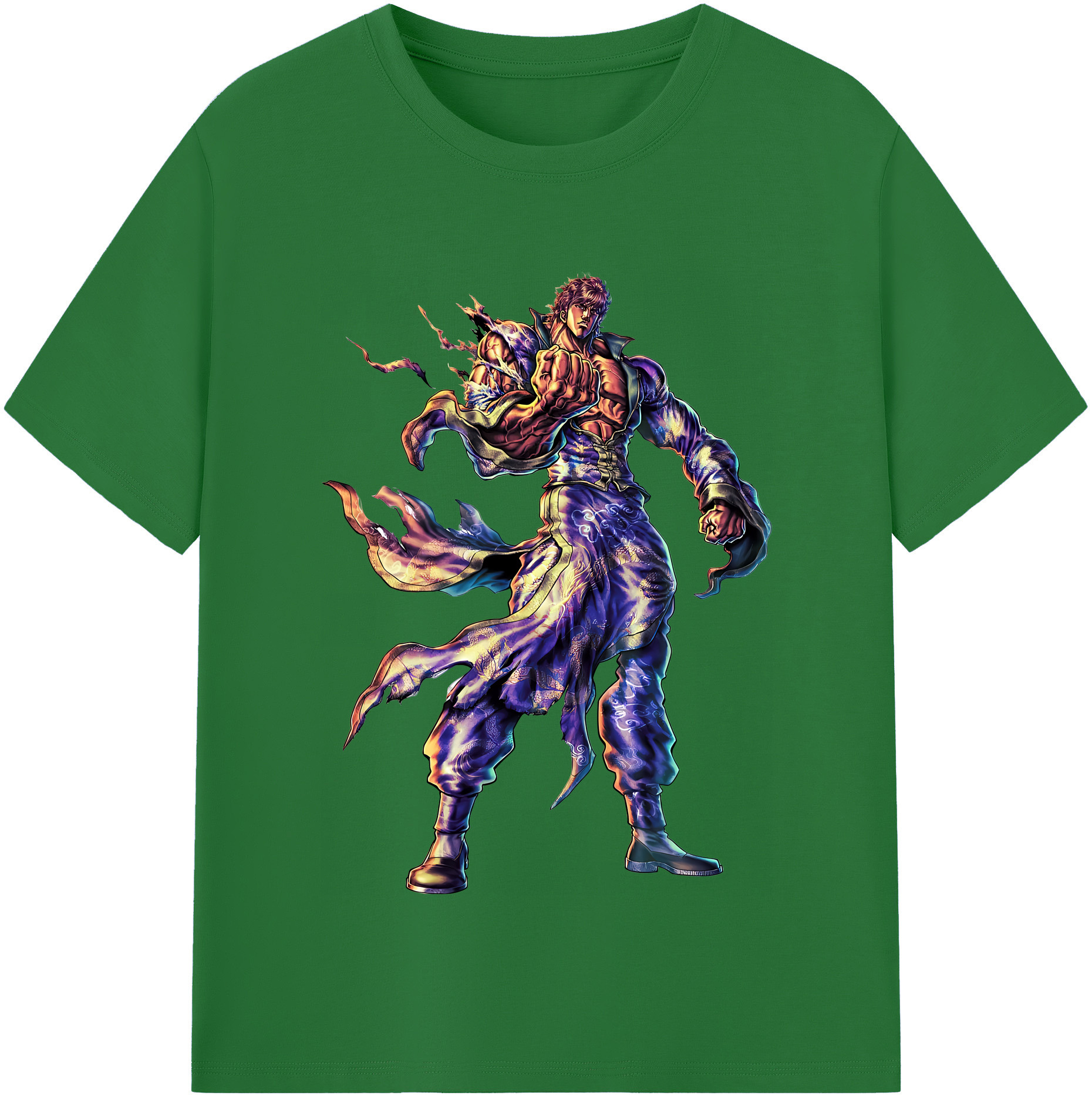 （画像用） 北斗の拳 Fist of the North Star 綿100％半袖Tシャツ（フロントプリント）