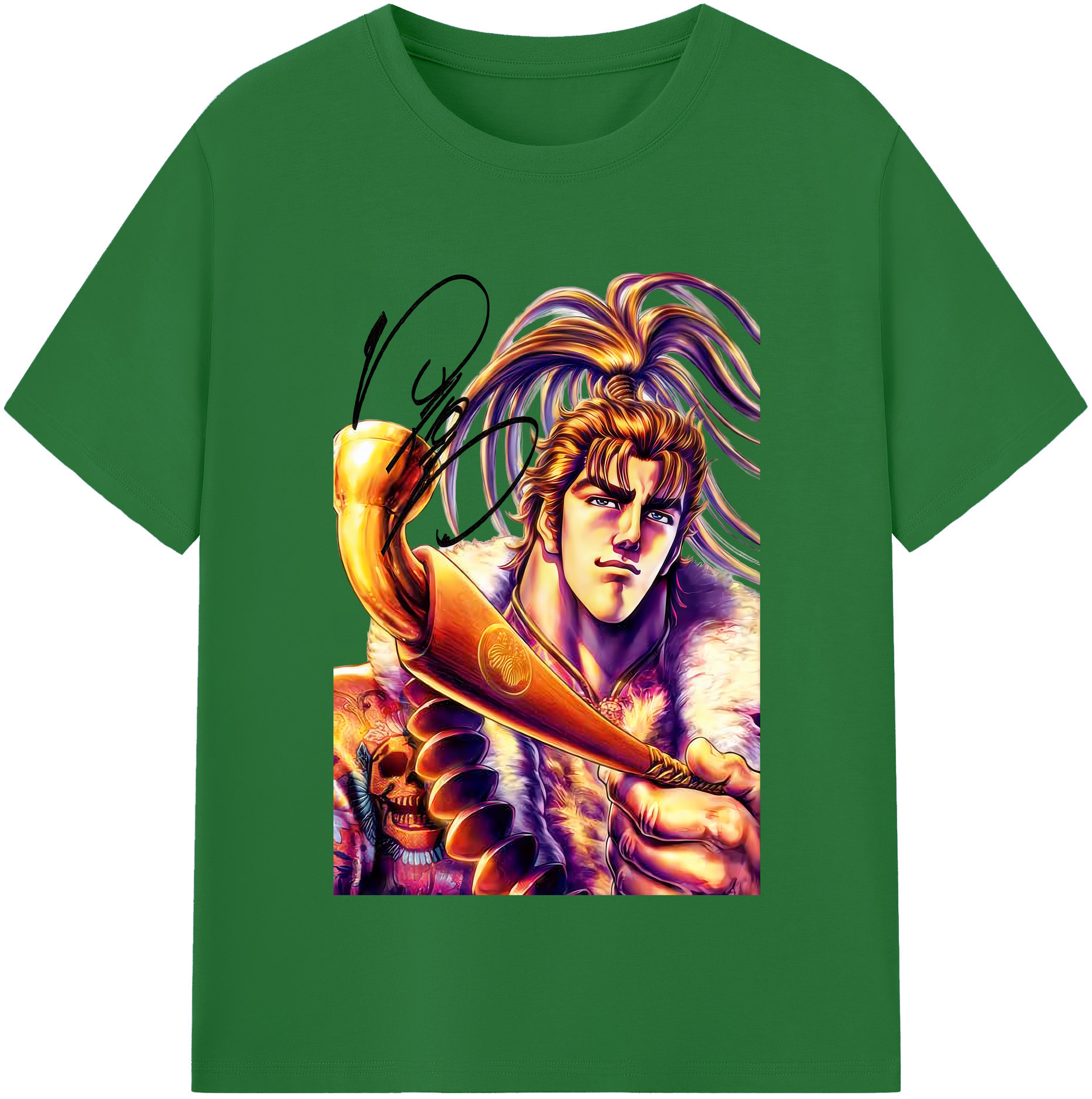 （画像用） 北斗の拳 Fist of the North Star 綿100％半袖Tシャツ（フロントプリント）