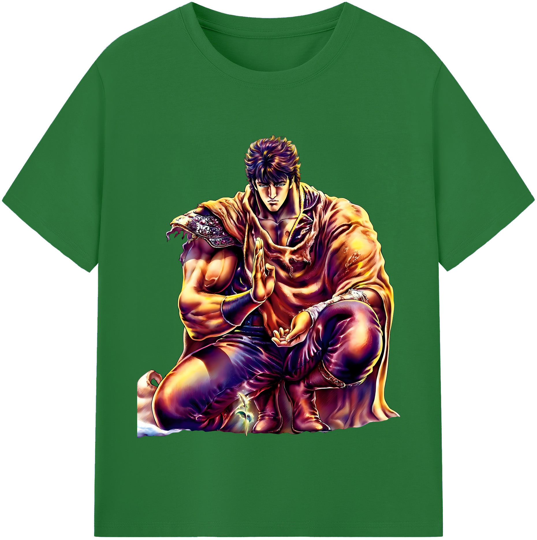 （画像用） 北斗の拳 Fist of the North Star 綿100％半袖Tシャツ（フロントプリント）