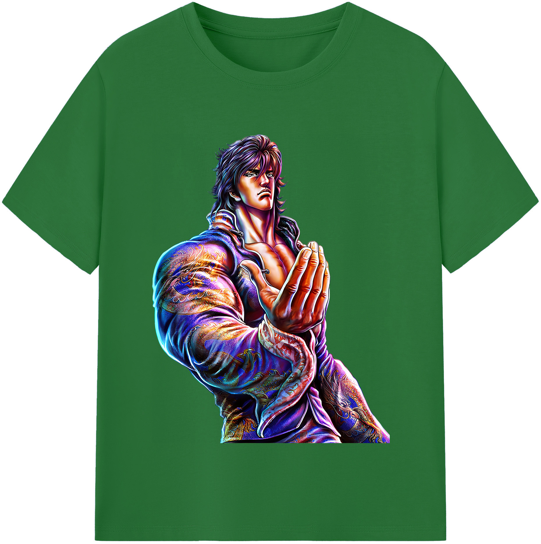 （画像用） 北斗の拳 Fist of the North Star 綿100％半袖Tシャツ（フロントプリント）