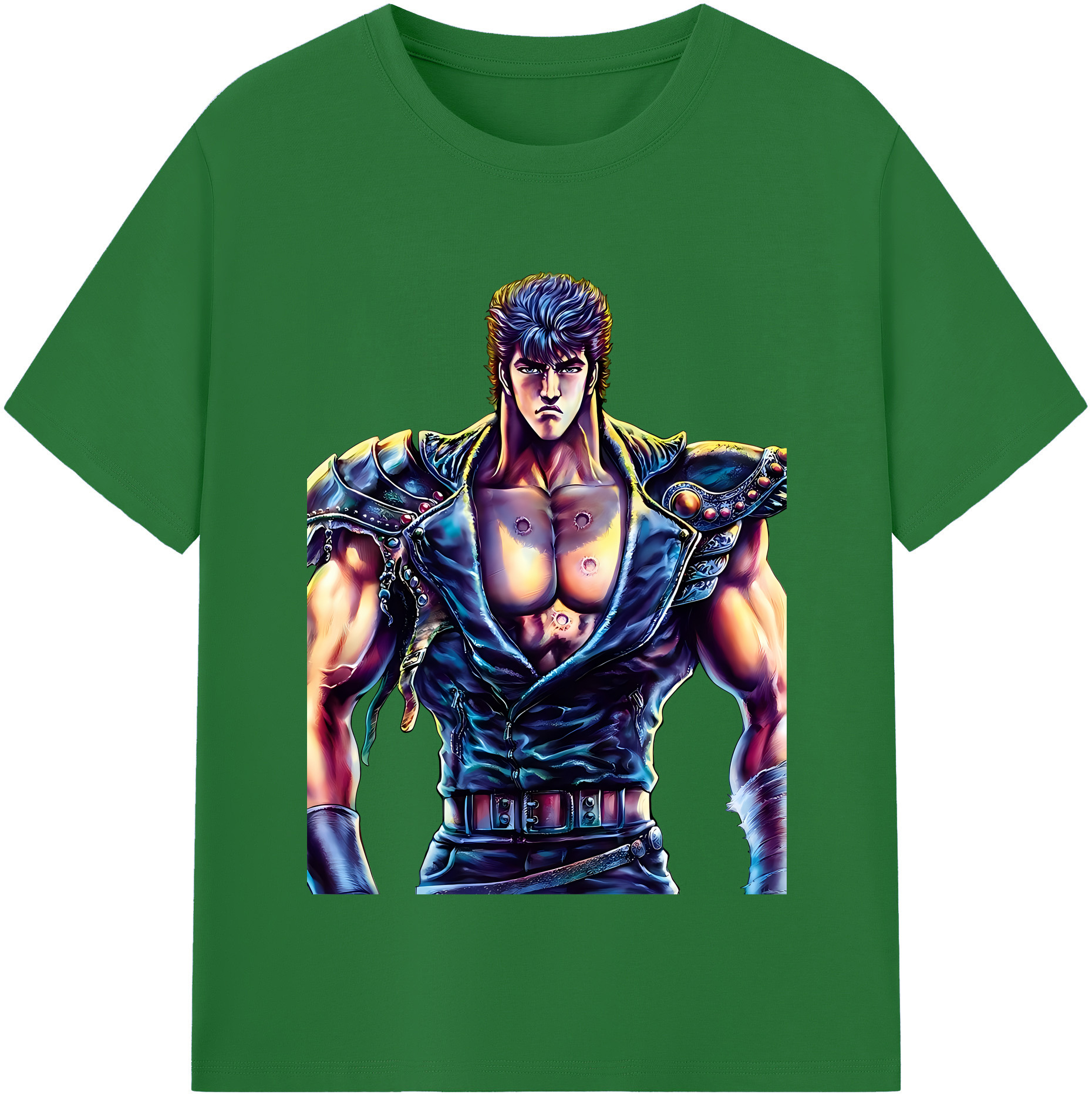 （画像用） 北斗の拳 Fist of the North Star 綿100％半袖Tシャツ（フロントプリント）
