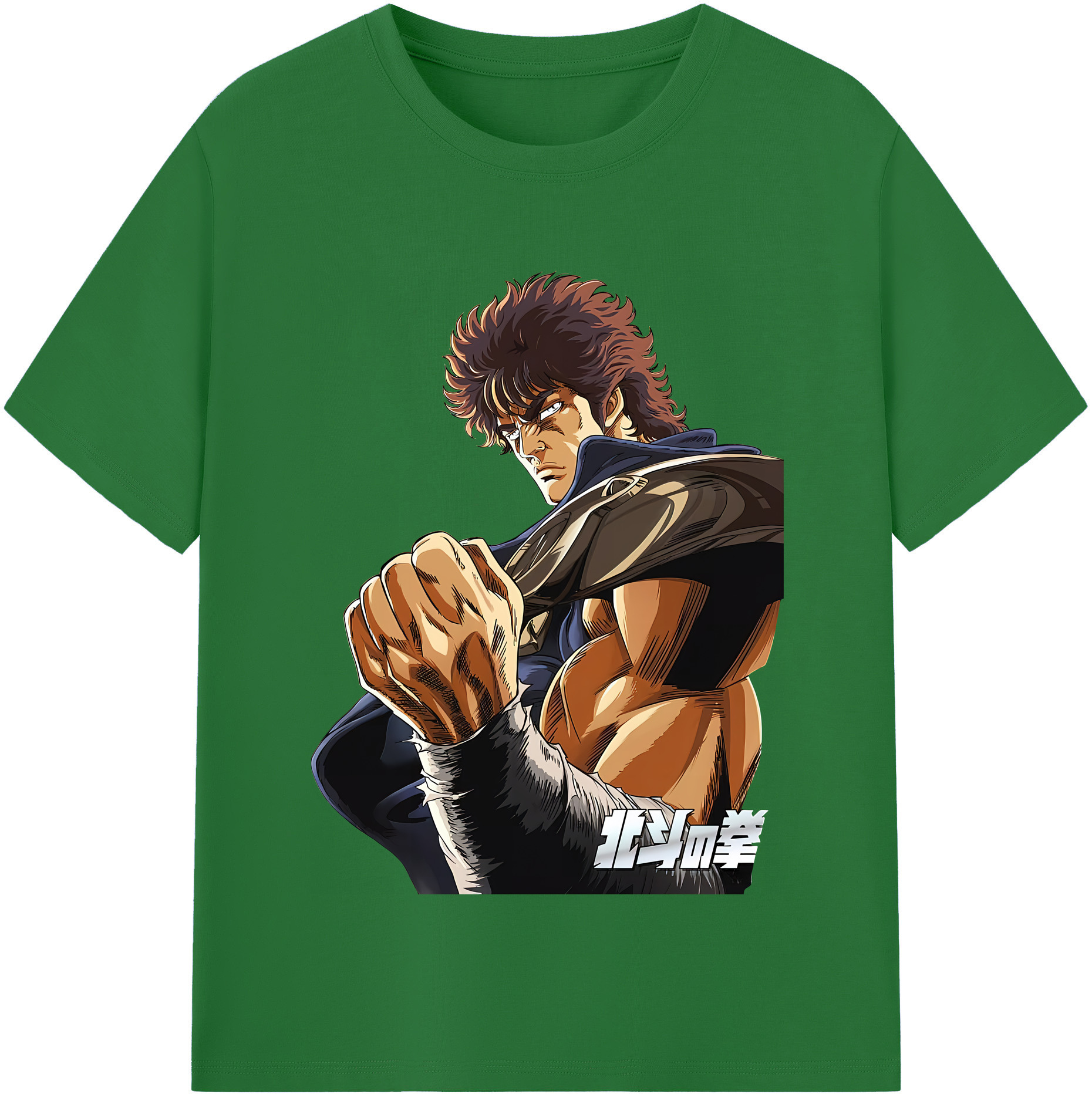 （画像用） 北斗の拳 Fist of the North Star 綿100％半袖Tシャツ（フロントプリント）