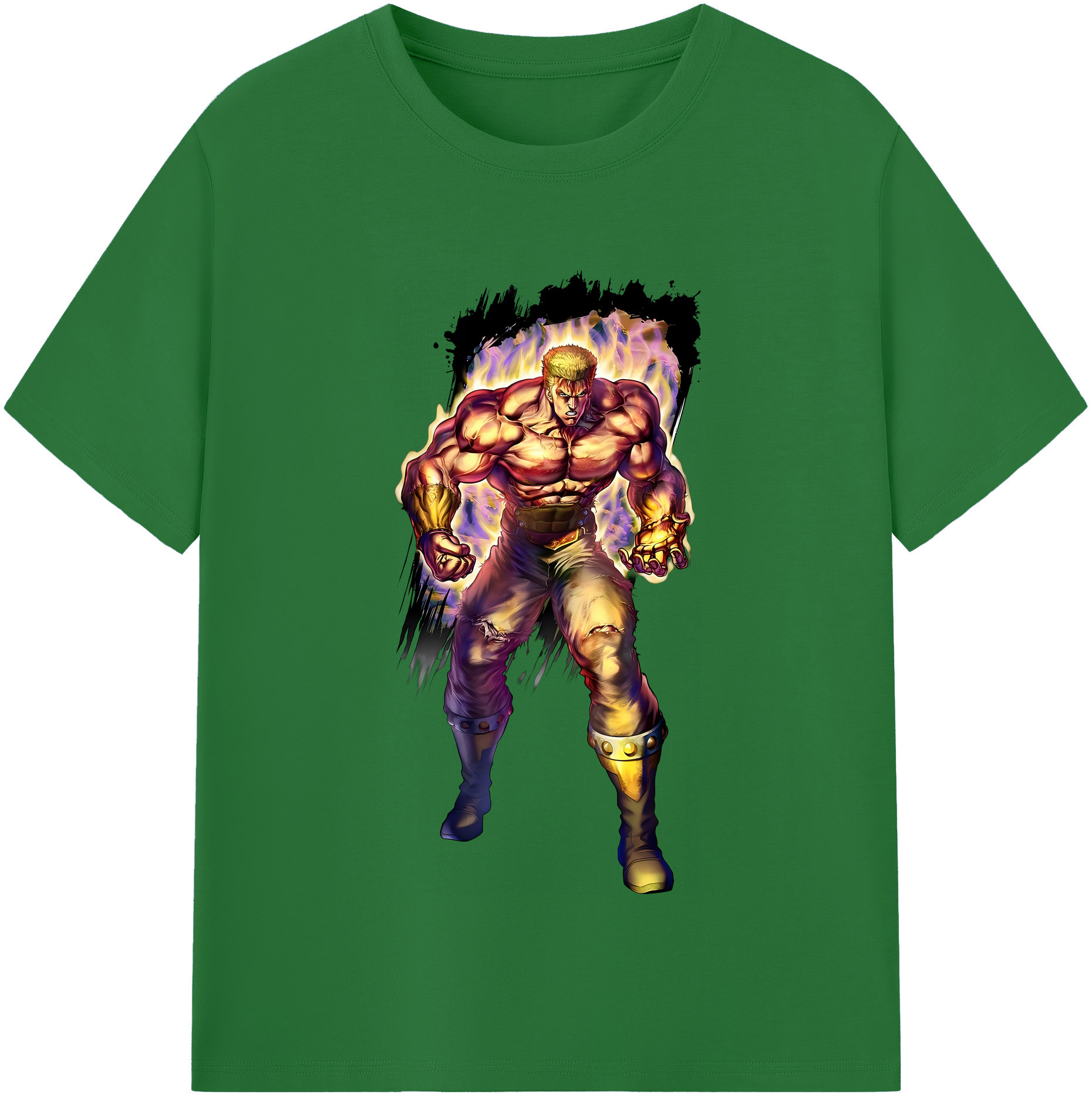 （画像用） 北斗の拳 Fist of the North Star 綿100％半袖Tシャツ（フロントプリント）