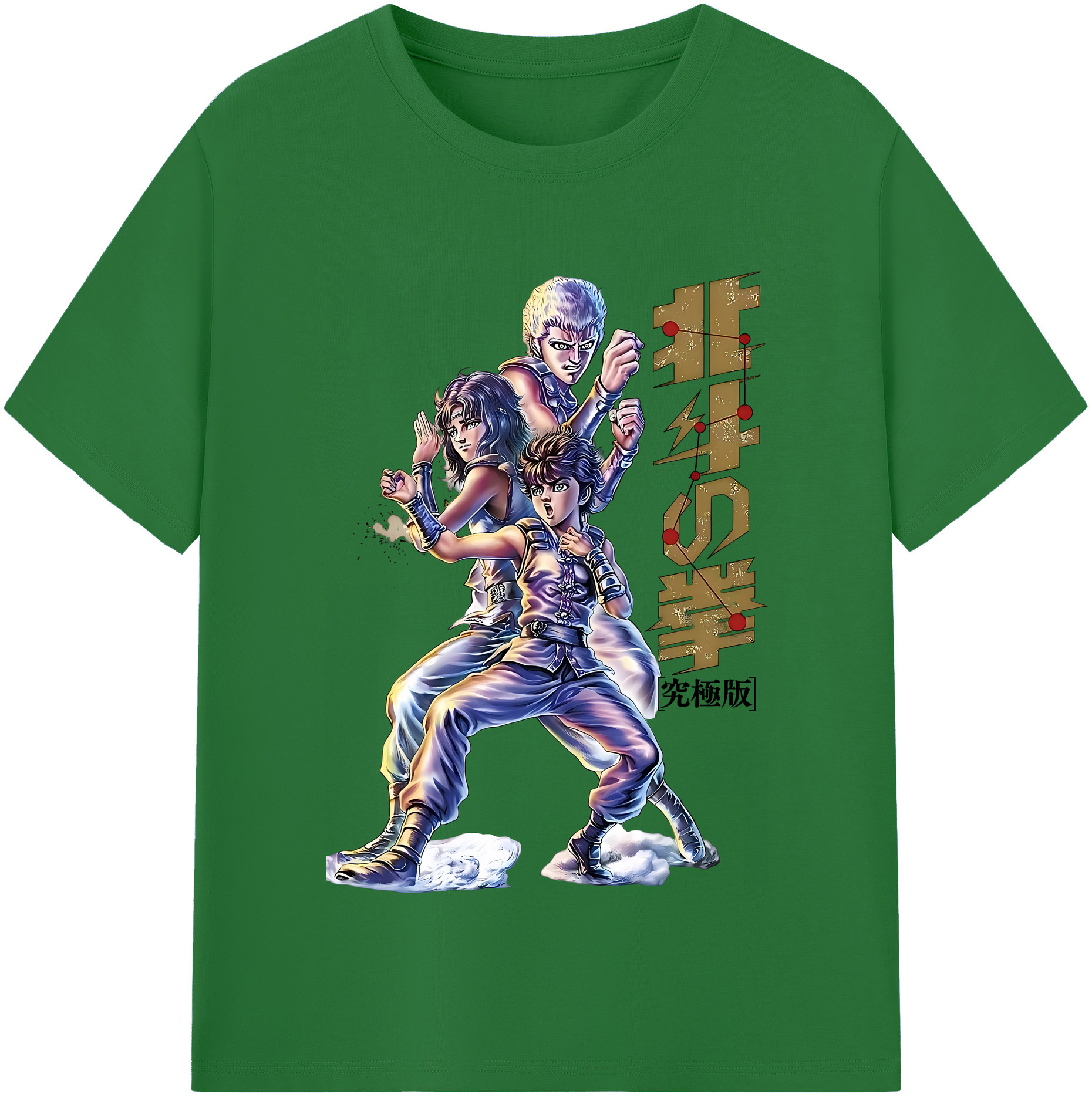 （画像用） 北斗の拳 Fist of the North Star 綿100％半袖Tシャツ（フロントプリント）