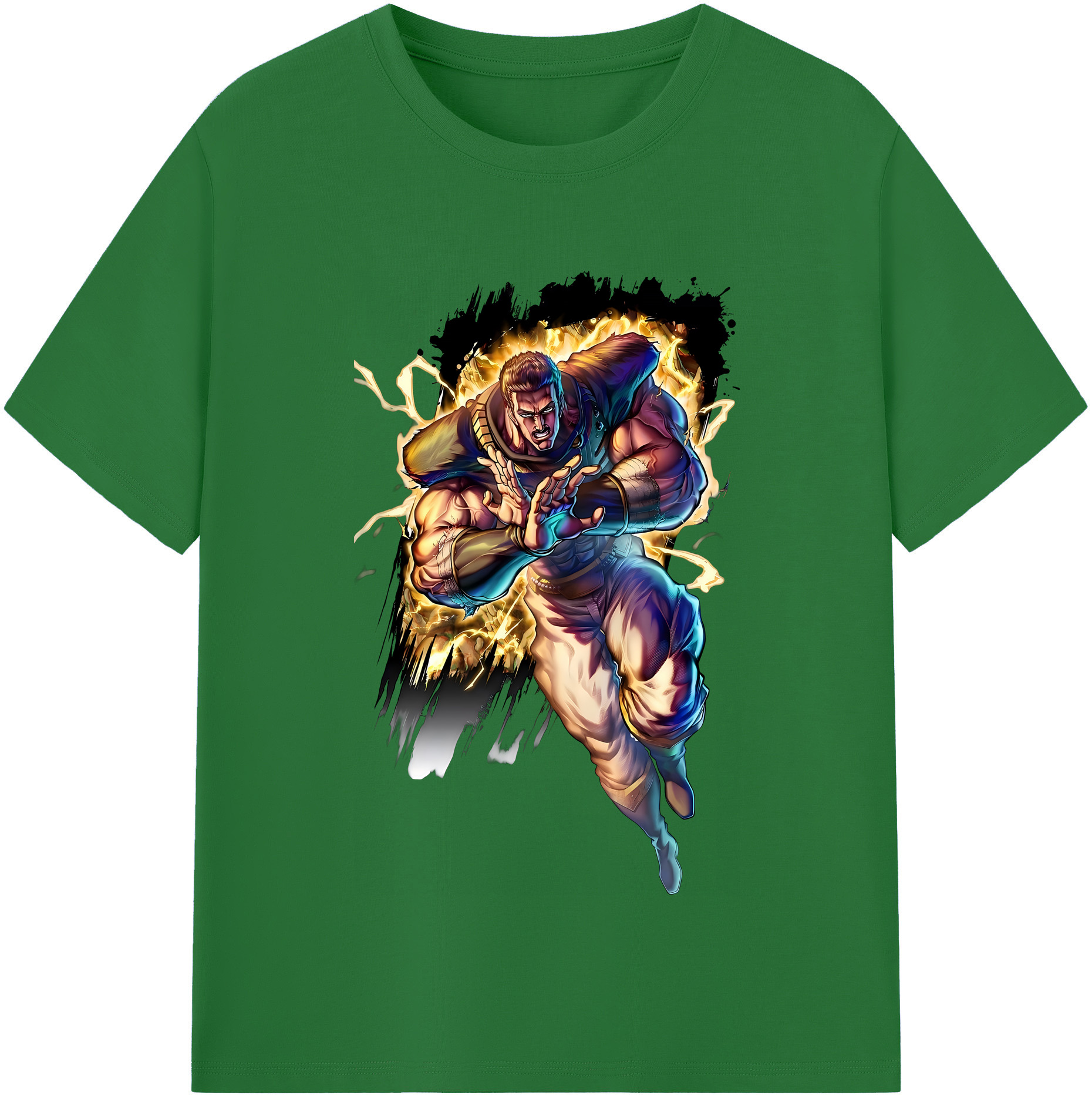 （画像用） 北斗の拳 Fist of the North Star 綿100％半袖Tシャツ（フロントプリント）