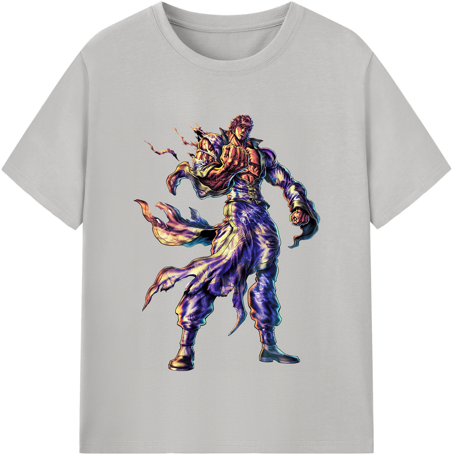 （画像用） 北斗の拳 Fist of the North Star 綿100％半袖Tシャツ（フロントプリント）