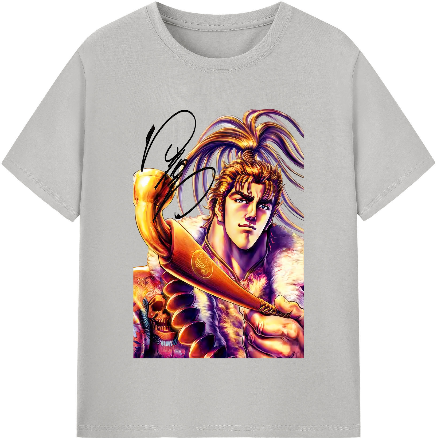 （画像用） 北斗の拳 Fist of the North Star 綿100％半袖Tシャツ（フロントプリント）