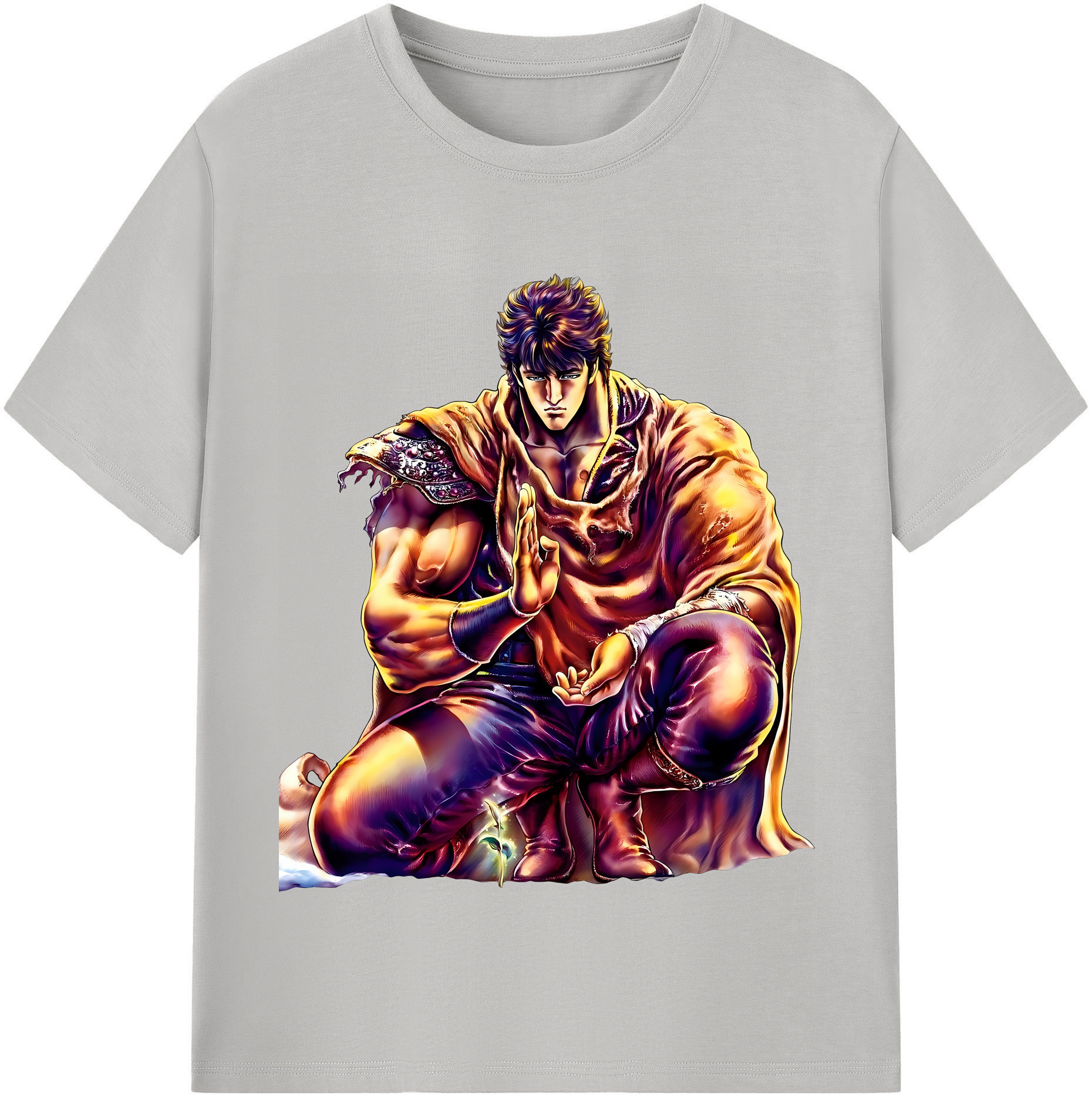 （画像用） 北斗の拳 Fist of the North Star 綿100％半袖Tシャツ（フロントプリント）