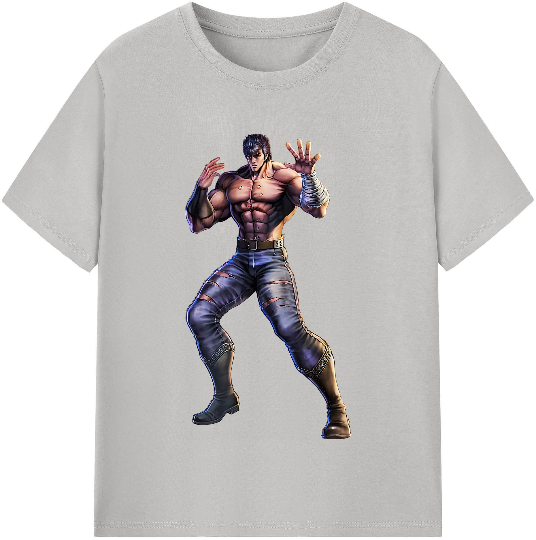 （画像用） 北斗の拳 Fist of the North Star 綿100％半袖Tシャツ（フロントプリント）