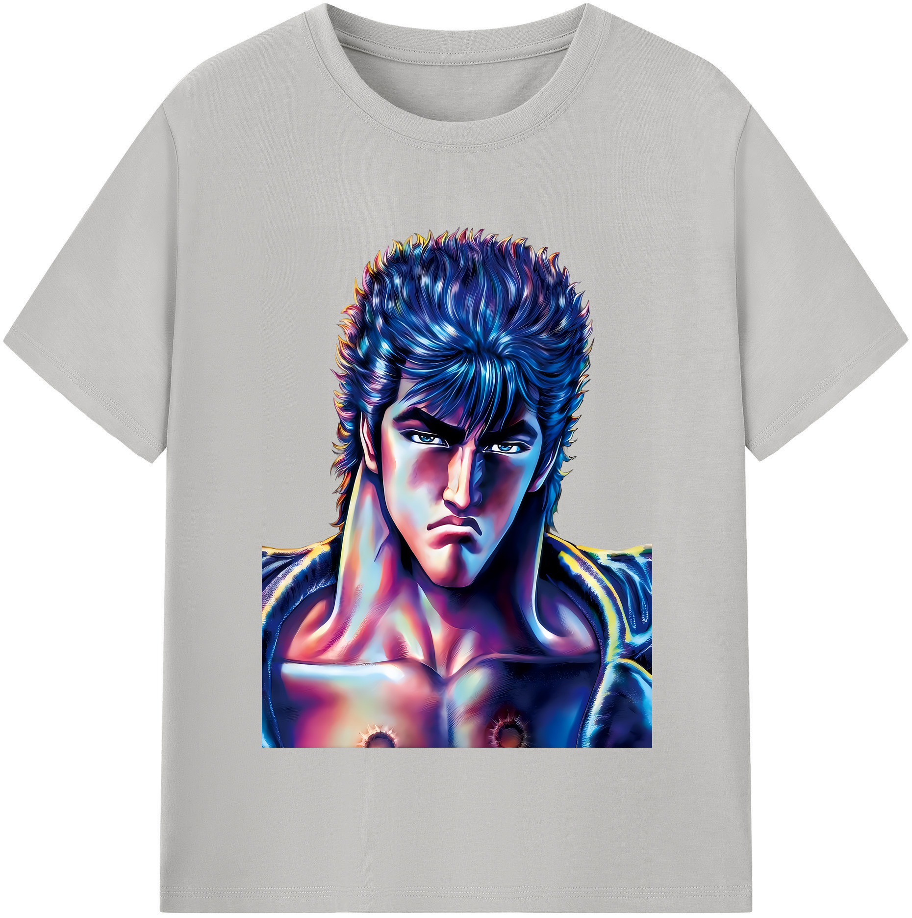 （画像用） 北斗の拳 Fist of the North Star 綿100％半袖Tシャツ（フロントプリント）