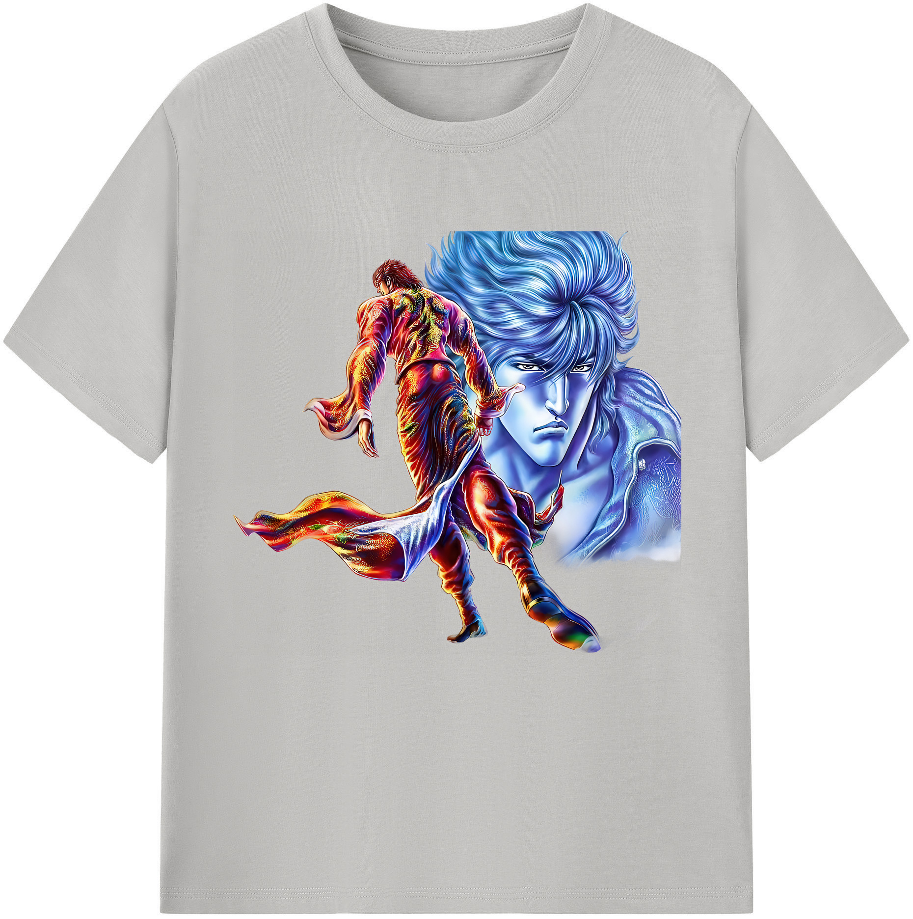 （画像用） 北斗の拳 Fist of the North Star 綿100％半袖Tシャツ（フロントプリント）