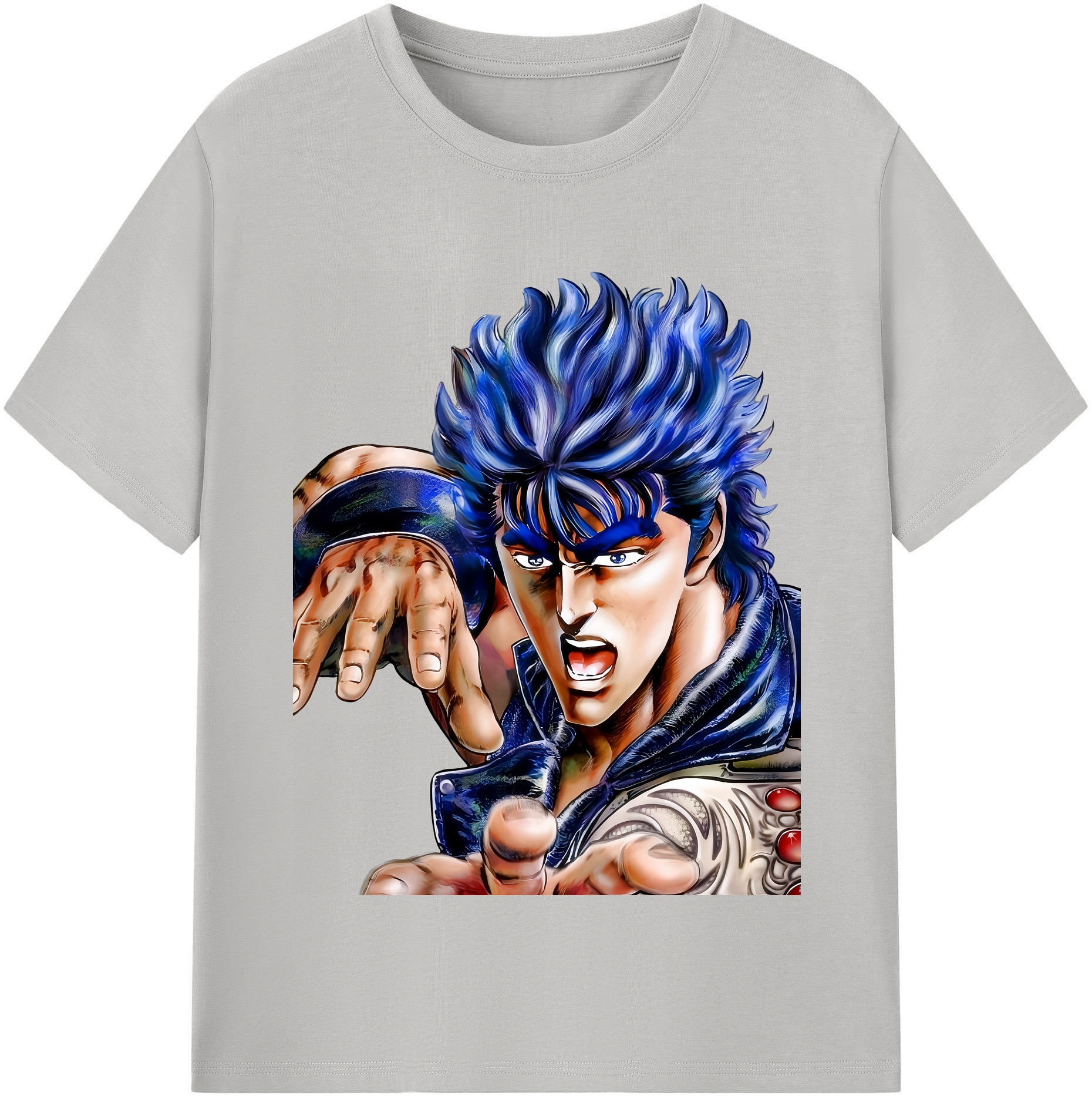 （画像用） 北斗の拳 Fist of the North Star 綿100％半袖Tシャツ（フロントプリント）