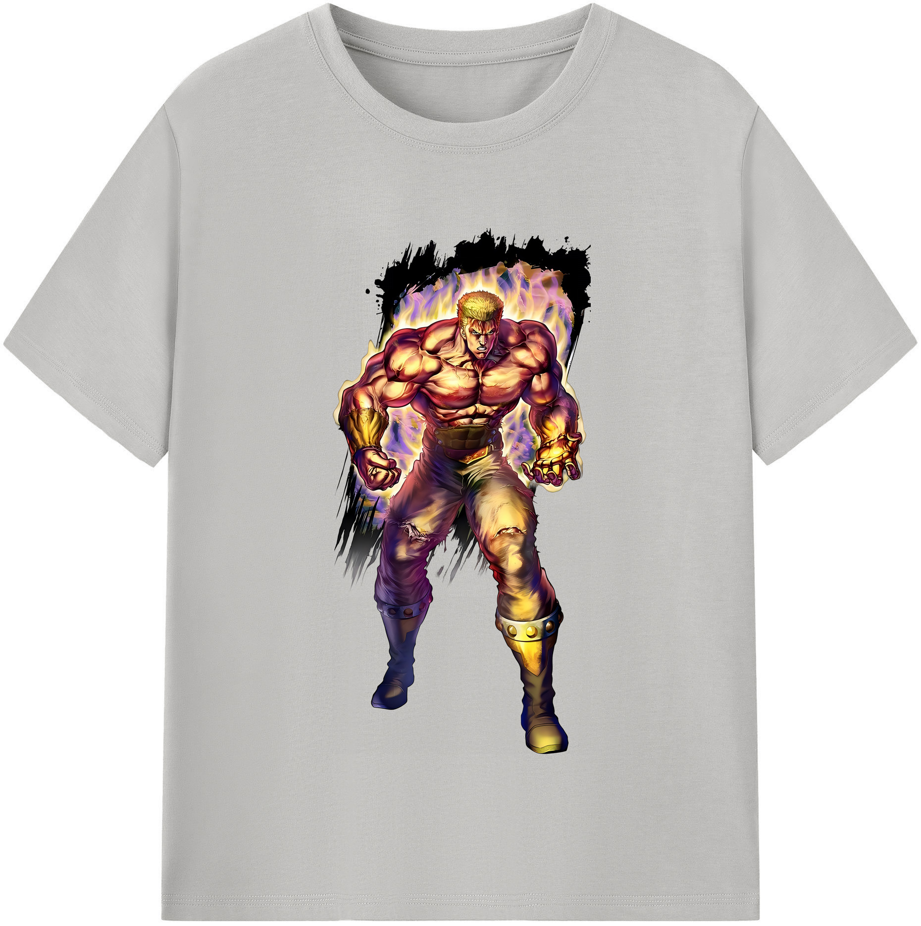 （画像用） 北斗の拳 Fist of the North Star 綿100％半袖Tシャツ（フロントプリント）