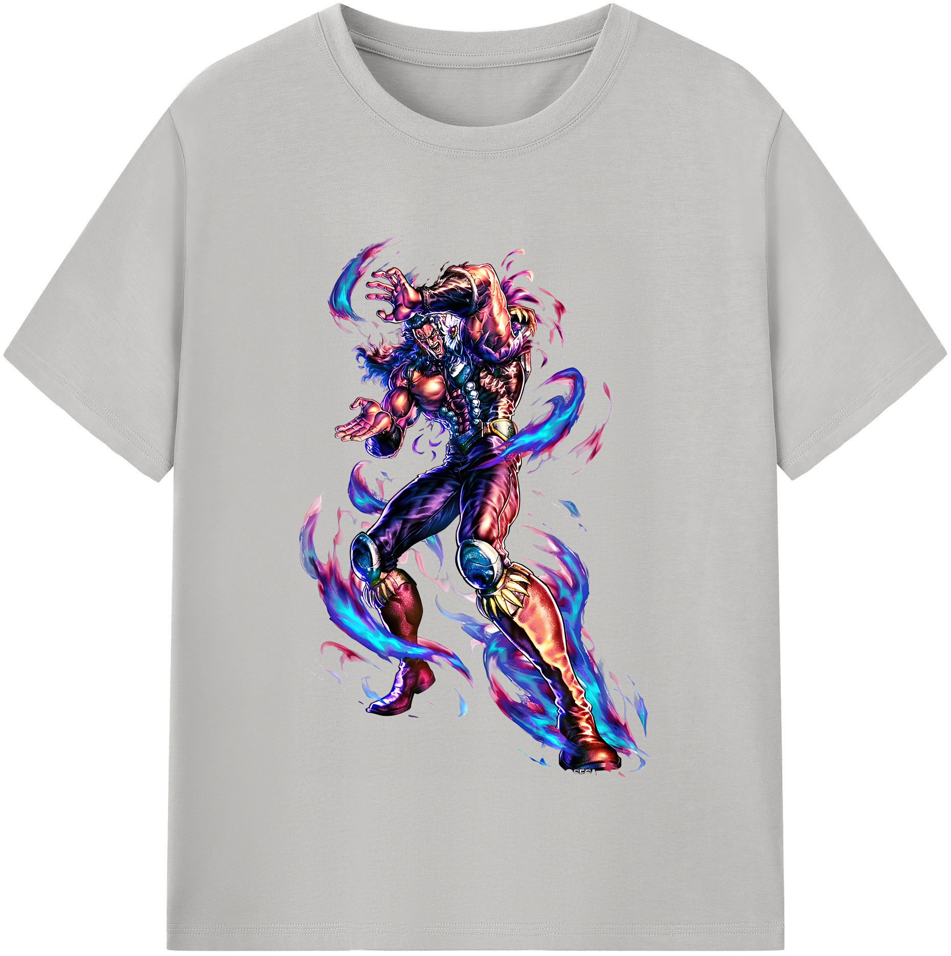 （画像用） 北斗の拳 Fist of the North Star 綿100％半袖Tシャツ（フロントプリント）