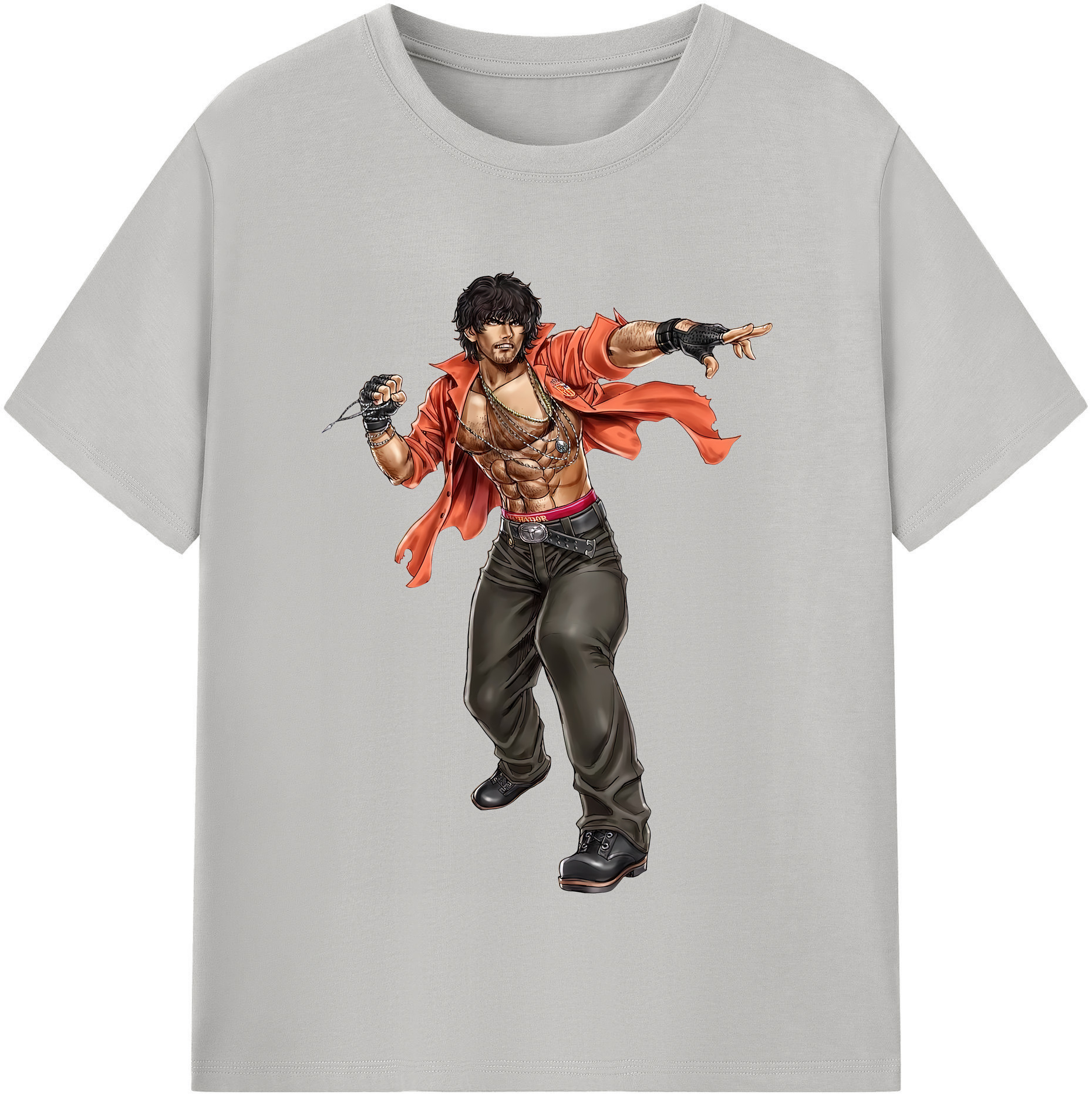 （画像用） 北斗の拳 Fist of the North Star 綿100％半袖Tシャツ（フロントプリント）