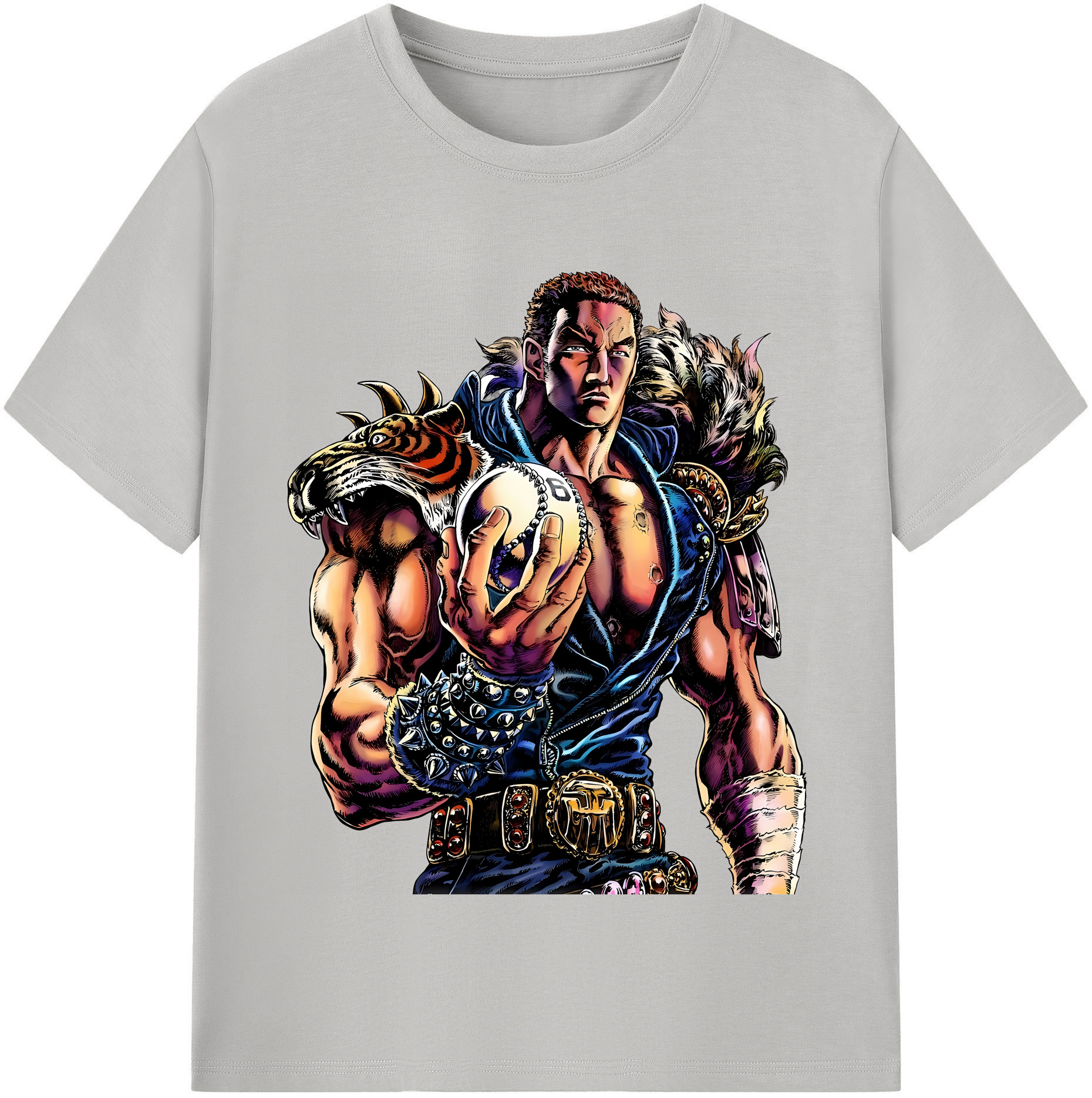 （画像用） 北斗の拳 Fist of the North Star 綿100％半袖Tシャツ（フロントプリント）
