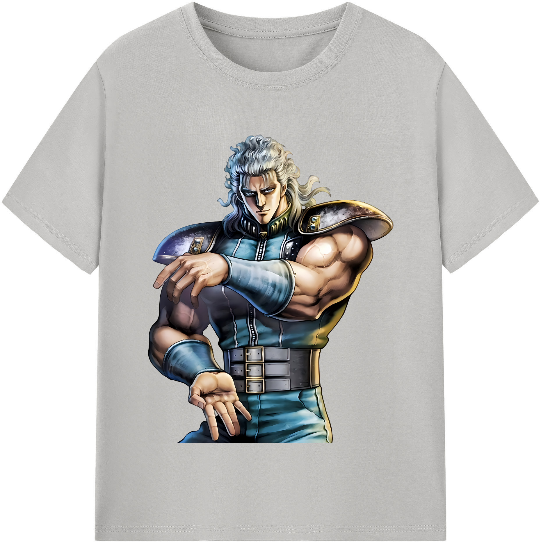 （画像用） 北斗の拳 Fist of the North Star 綿100％半袖Tシャツ（フロントプリント）