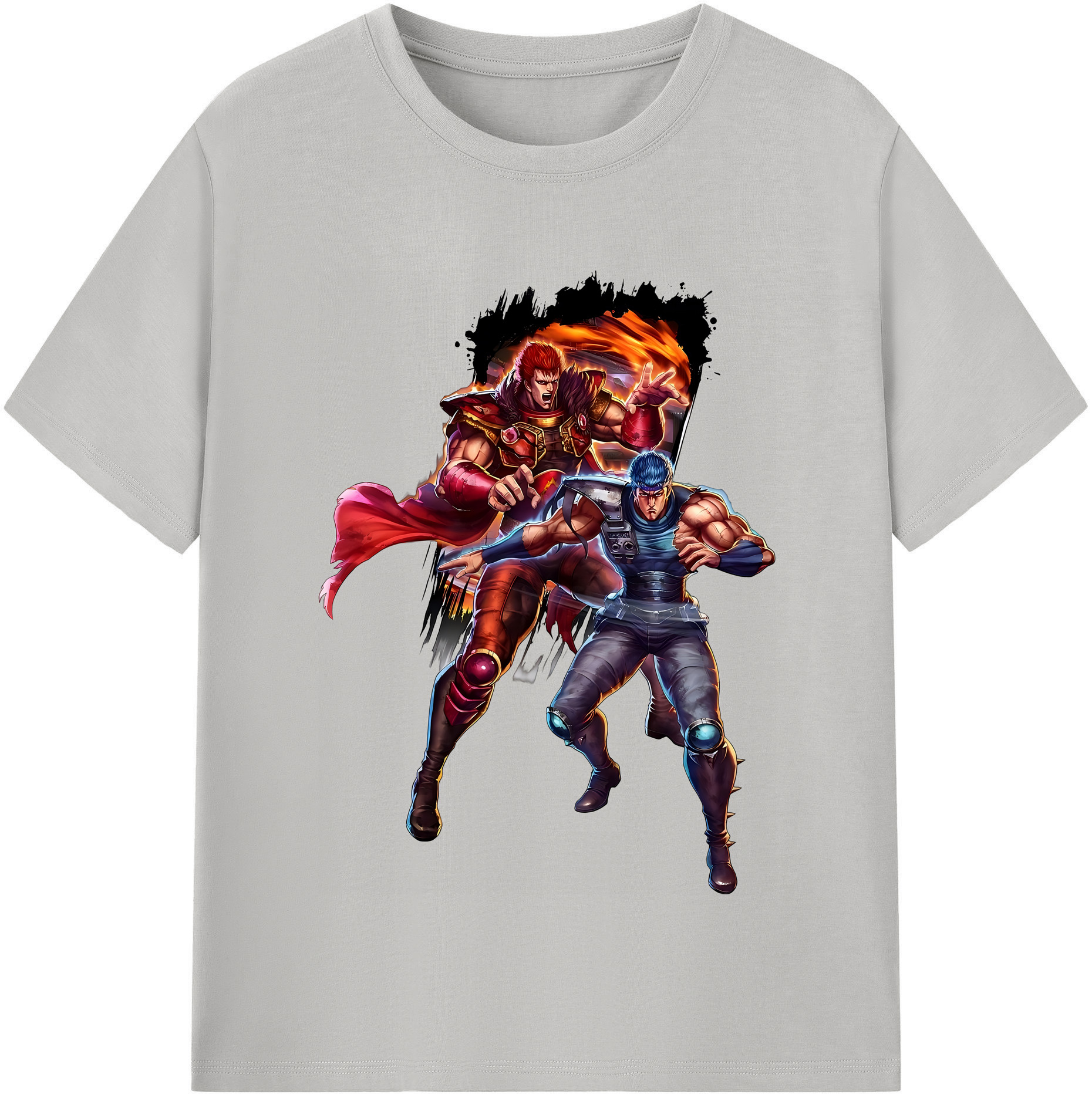 （画像用） 北斗の拳 Fist of the North Star 綿100％半袖Tシャツ（フロントプリント）