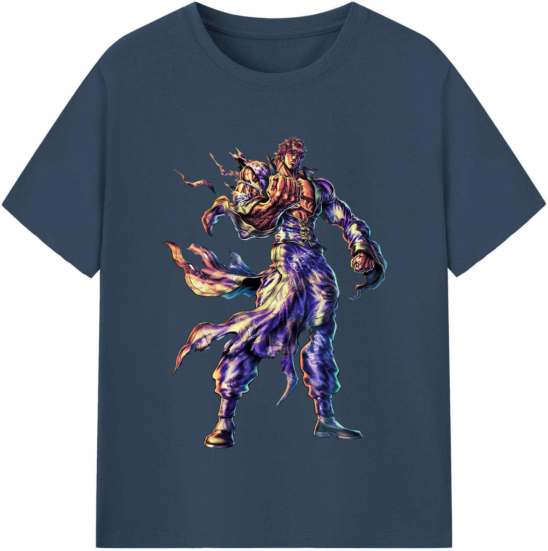 （画像用） 北斗の拳 Fist of the North Star 綿100％半袖Tシャツ（フロントプリント）