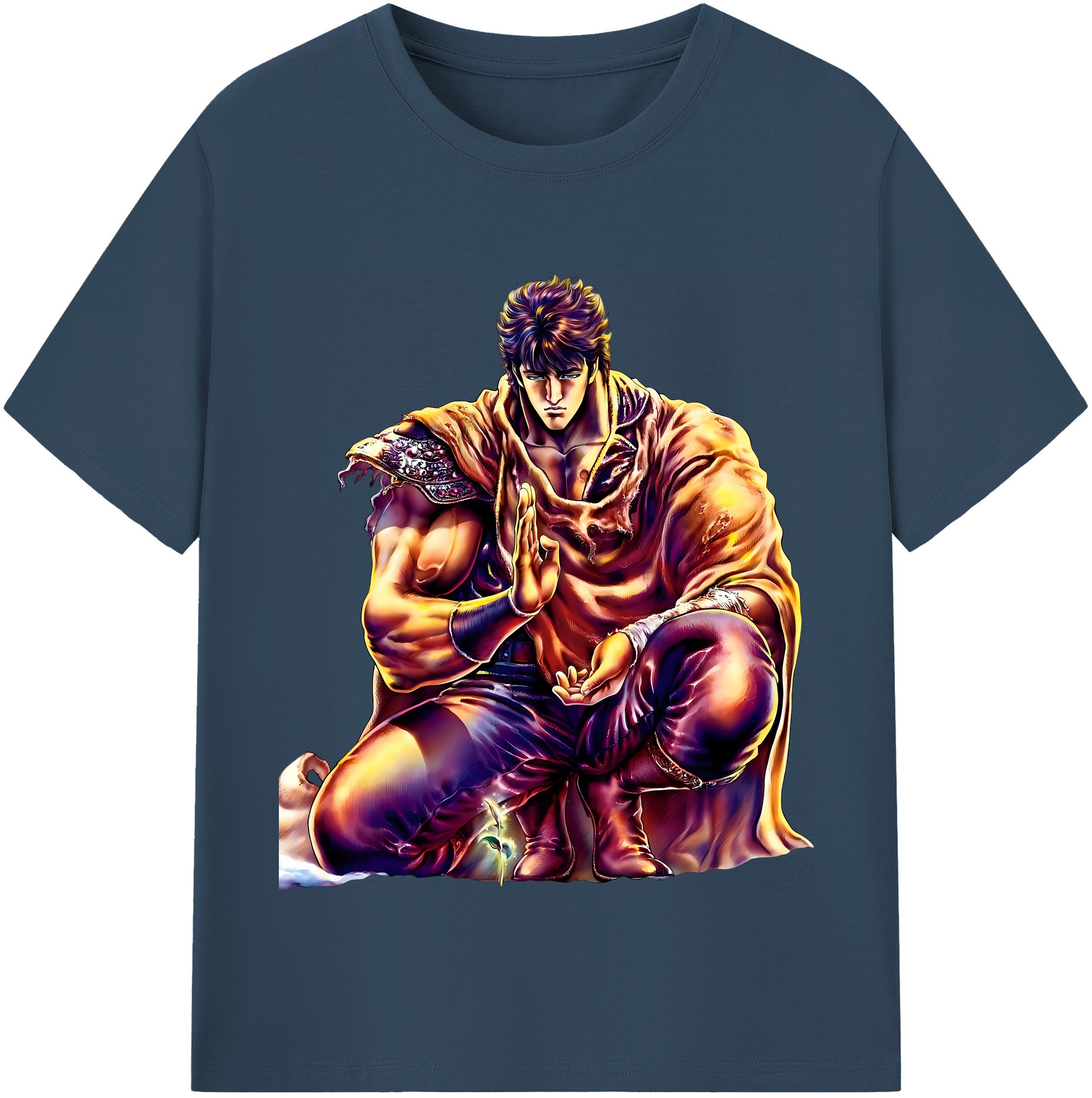 （画像用） 北斗の拳 Fist of the North Star 綿100％半袖Tシャツ（フロントプリント）