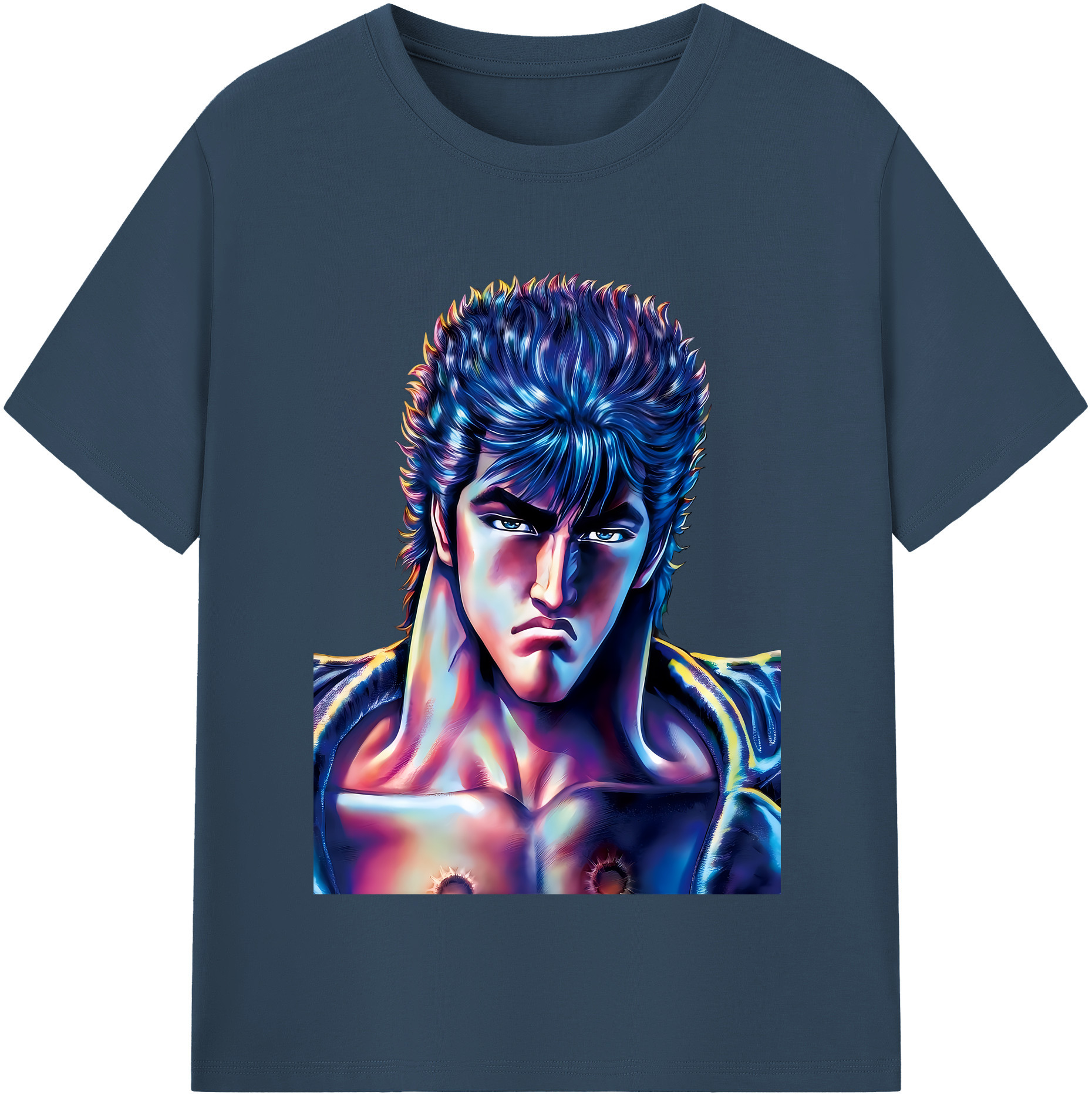 （画像用） 北斗の拳 Fist of the North Star 綿100％半袖Tシャツ（フロントプリント）