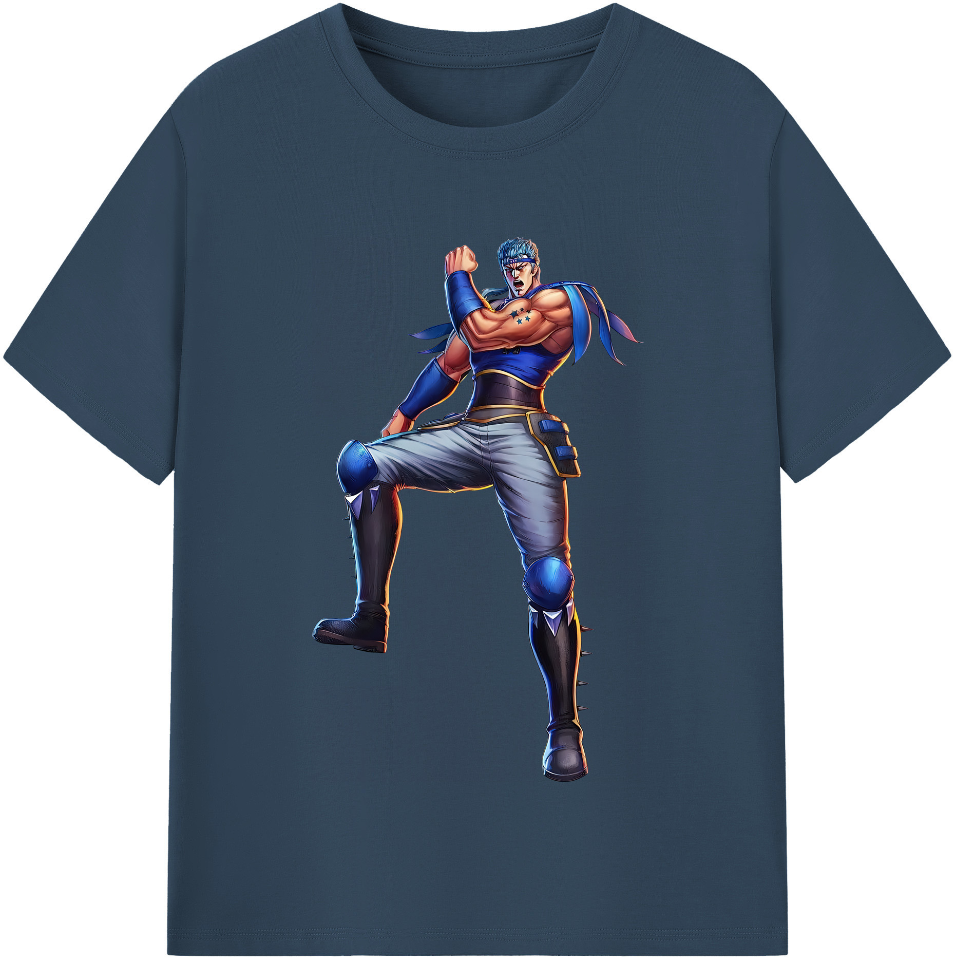 （画像用） 北斗の拳 Fist of the North Star 綿100％半袖Tシャツ（フロントプリント）