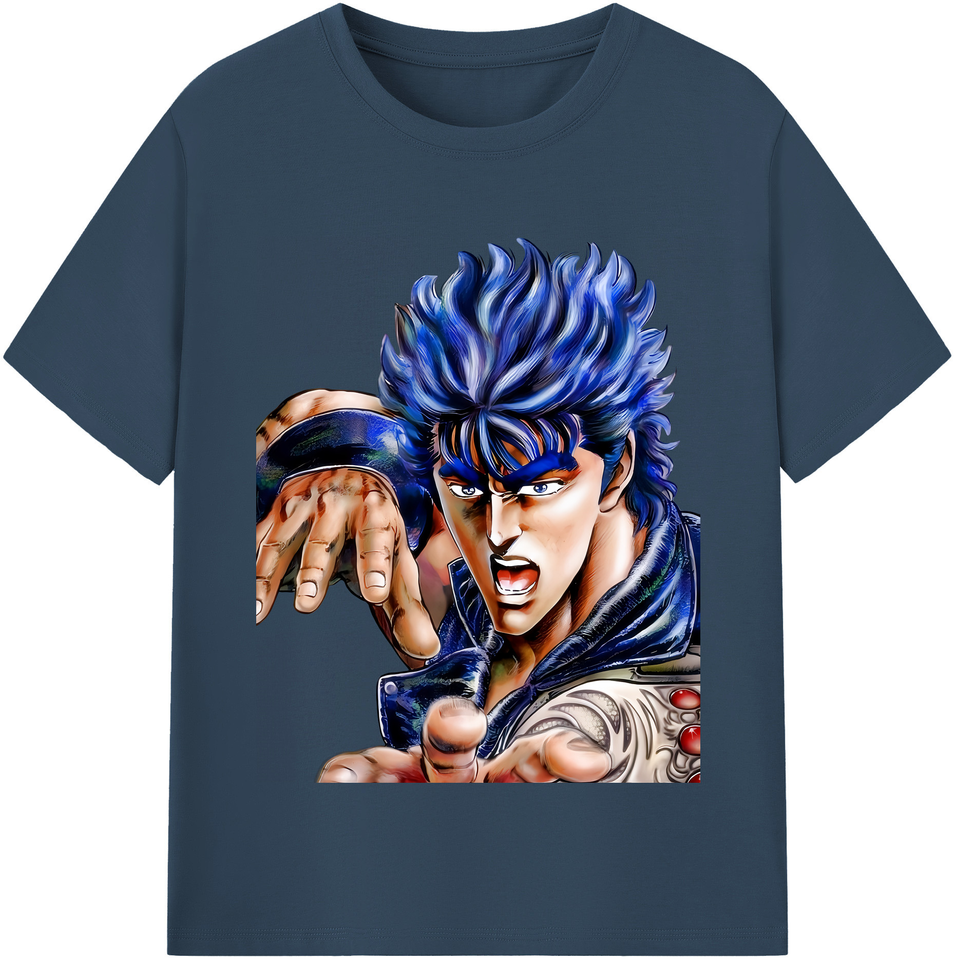 （画像用） 北斗の拳 Fist of the North Star 綿100％半袖Tシャツ（フロントプリント）