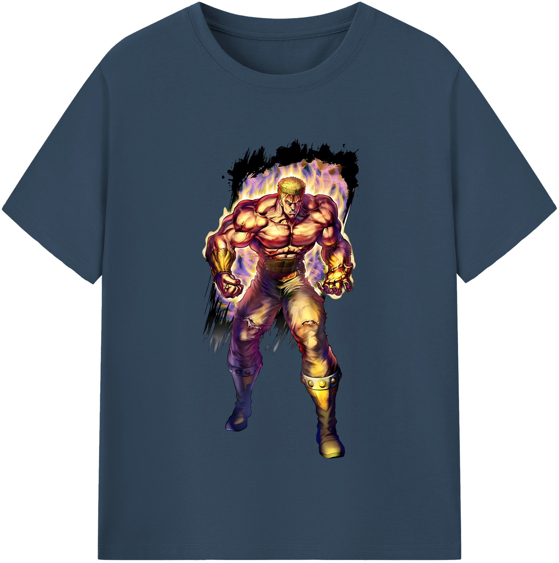 （画像用） 北斗の拳 Fist of the North Star 綿100％半袖Tシャツ（フロントプリント）