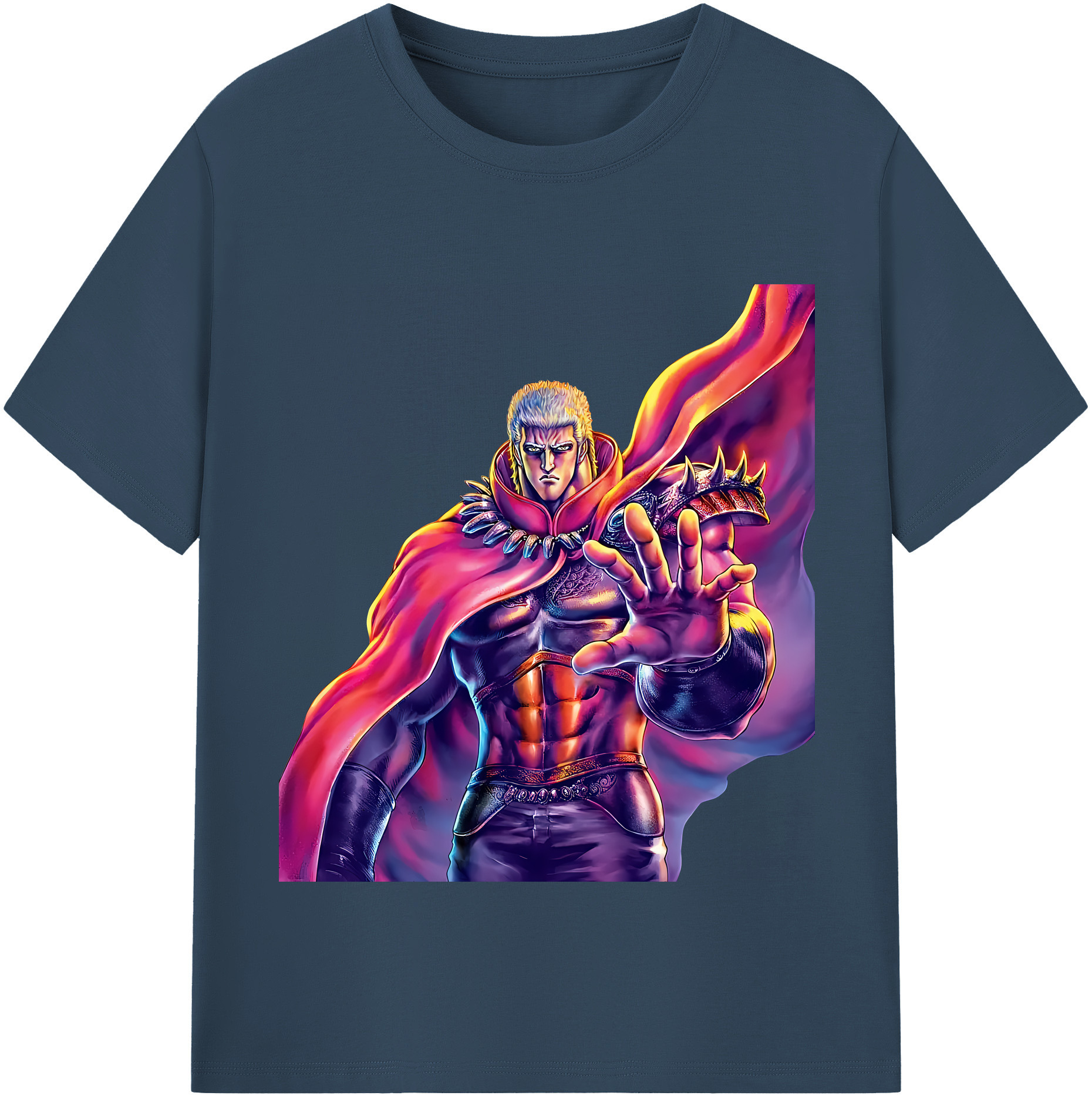 （画像用） 北斗の拳 Fist of the North Star 綿100％半袖Tシャツ（フロントプリント）