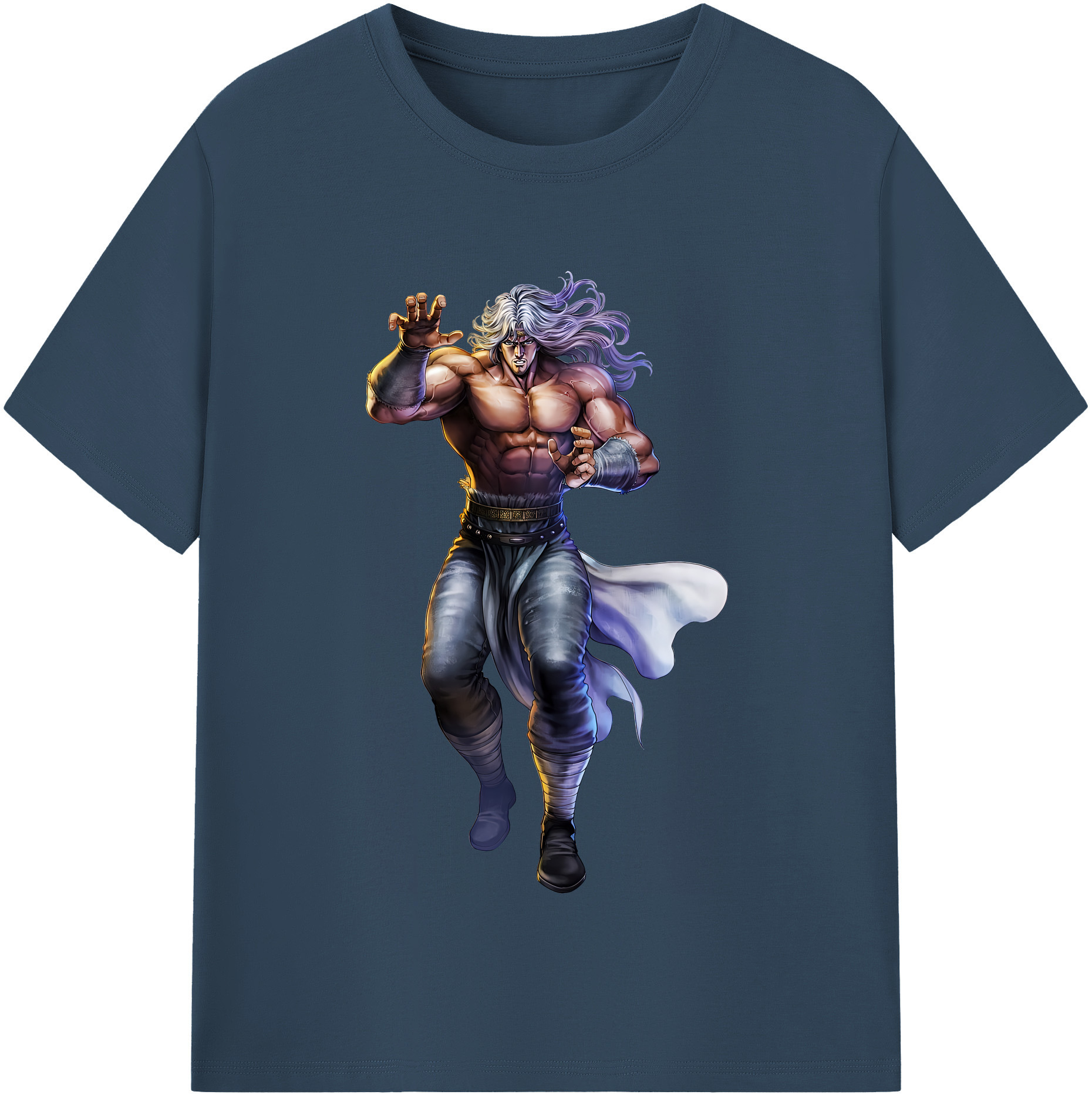 （画像用） 北斗の拳 Fist of the North Star 綿100％半袖Tシャツ（フロントプリント）