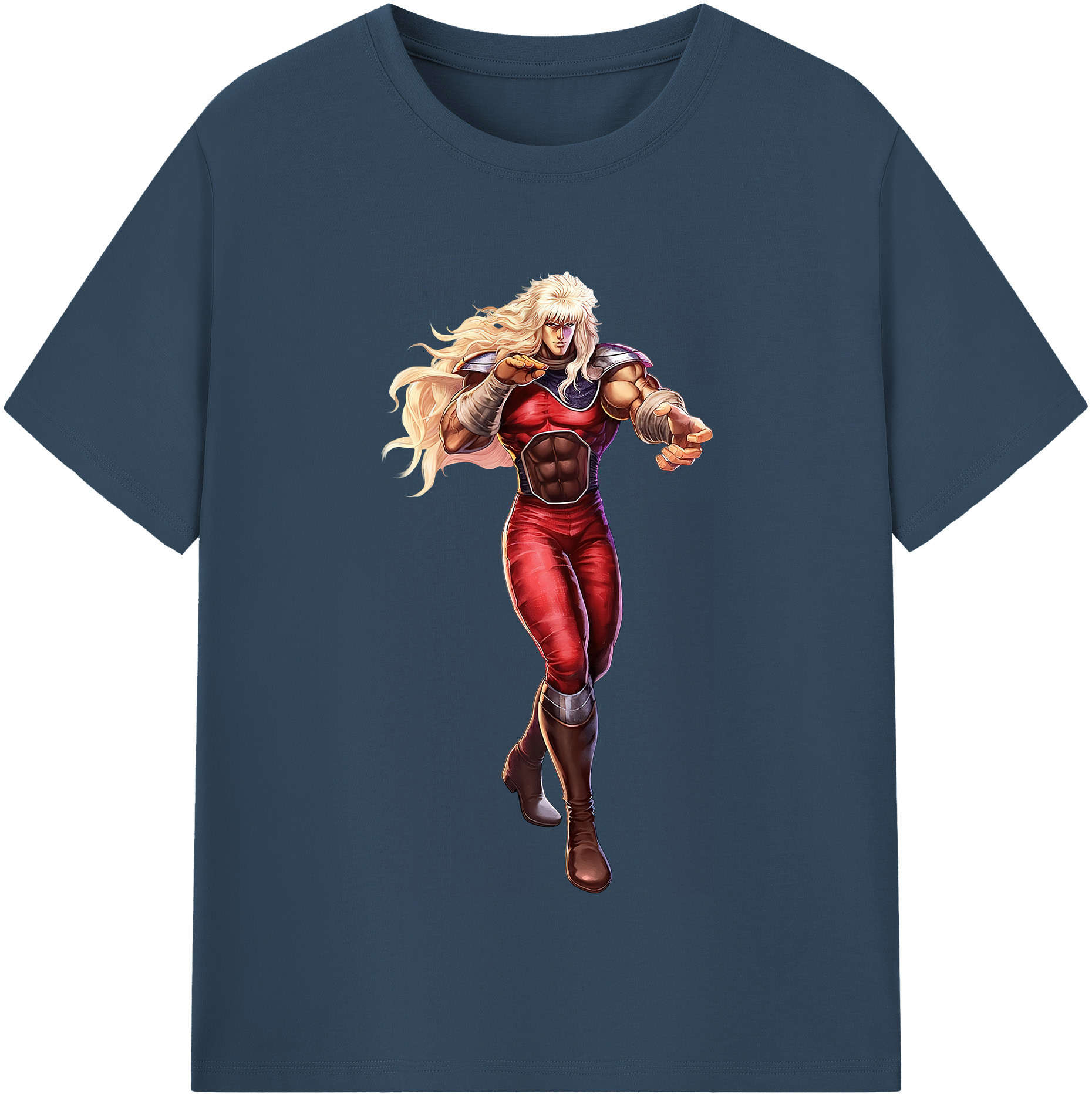 （画像用） 北斗の拳 Fist of the North Star 綿100％半袖Tシャツ（フロントプリント）