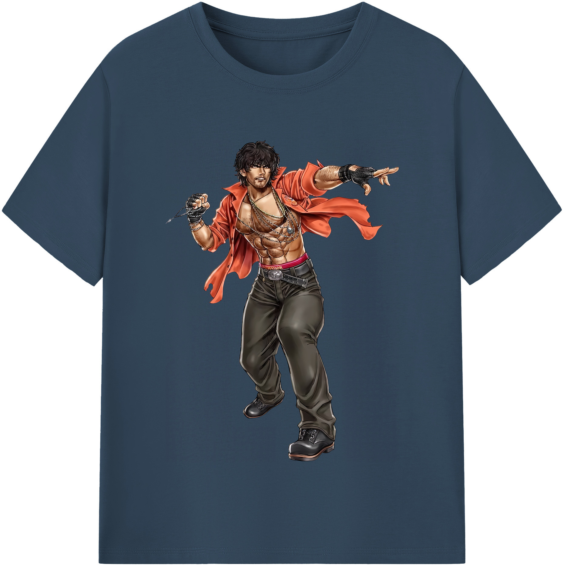（画像用） 北斗の拳 Fist of the North Star 綿100％半袖Tシャツ（フロントプリント）