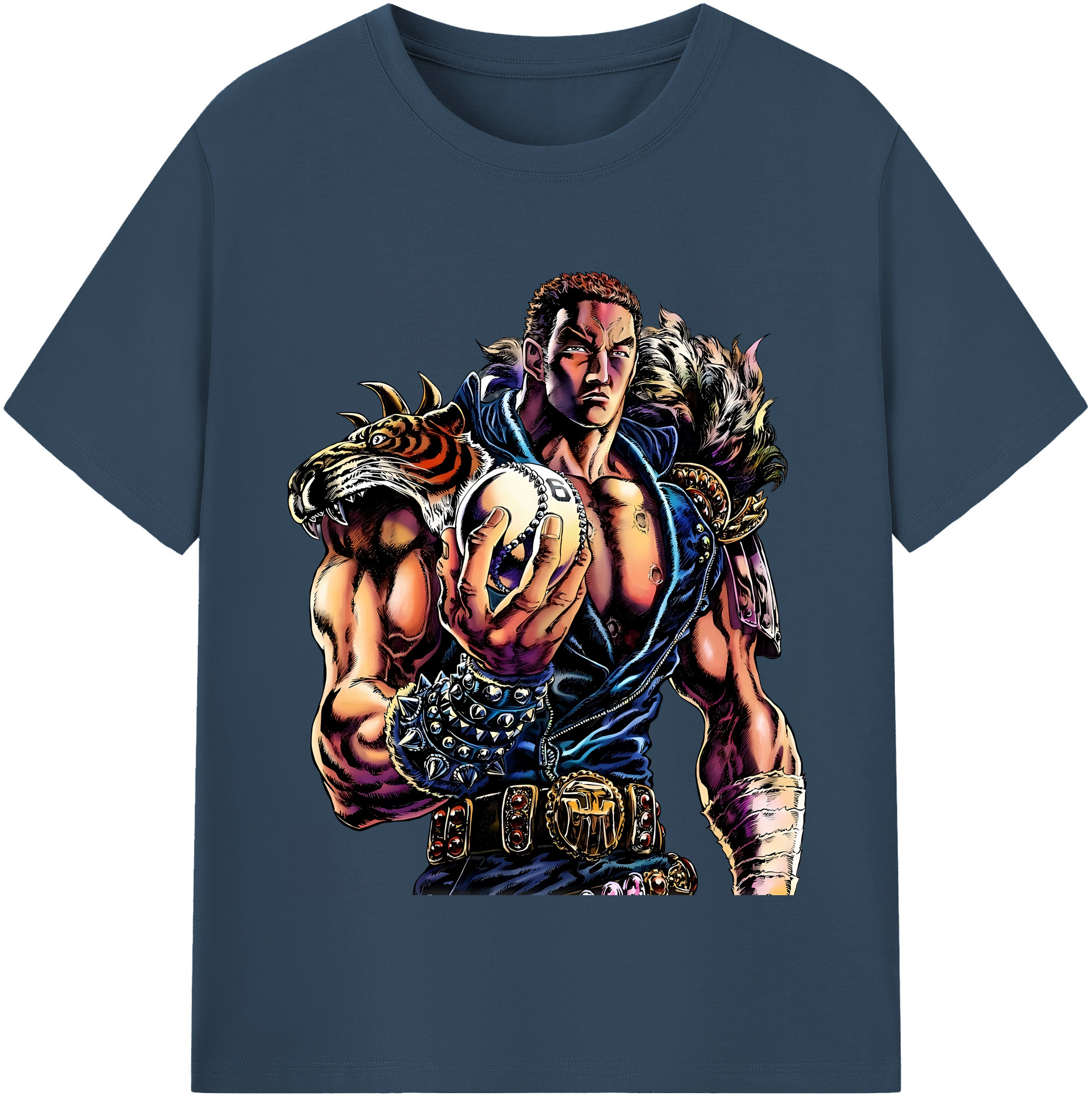 （画像用） 北斗の拳 Fist of the North Star 綿100％半袖Tシャツ（フロントプリント）