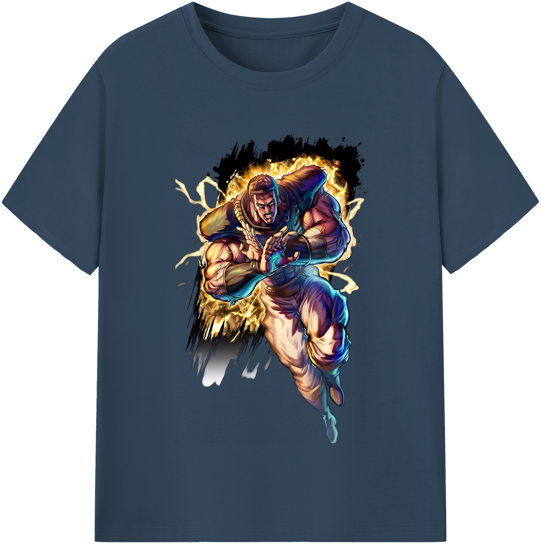 （画像用） 北斗の拳 Fist of the North Star 綿100％半袖Tシャツ（フロントプリント）