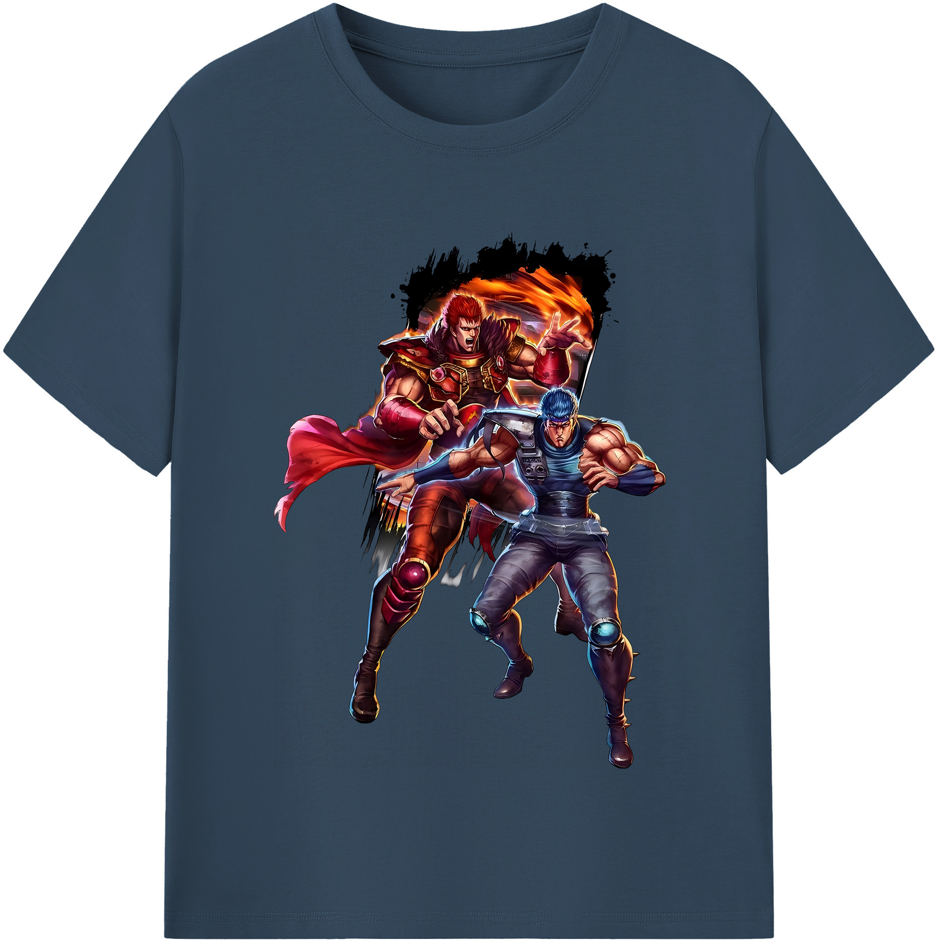 （画像用） 北斗の拳 Fist of the North Star 綿100％半袖Tシャツ（フロントプリント）