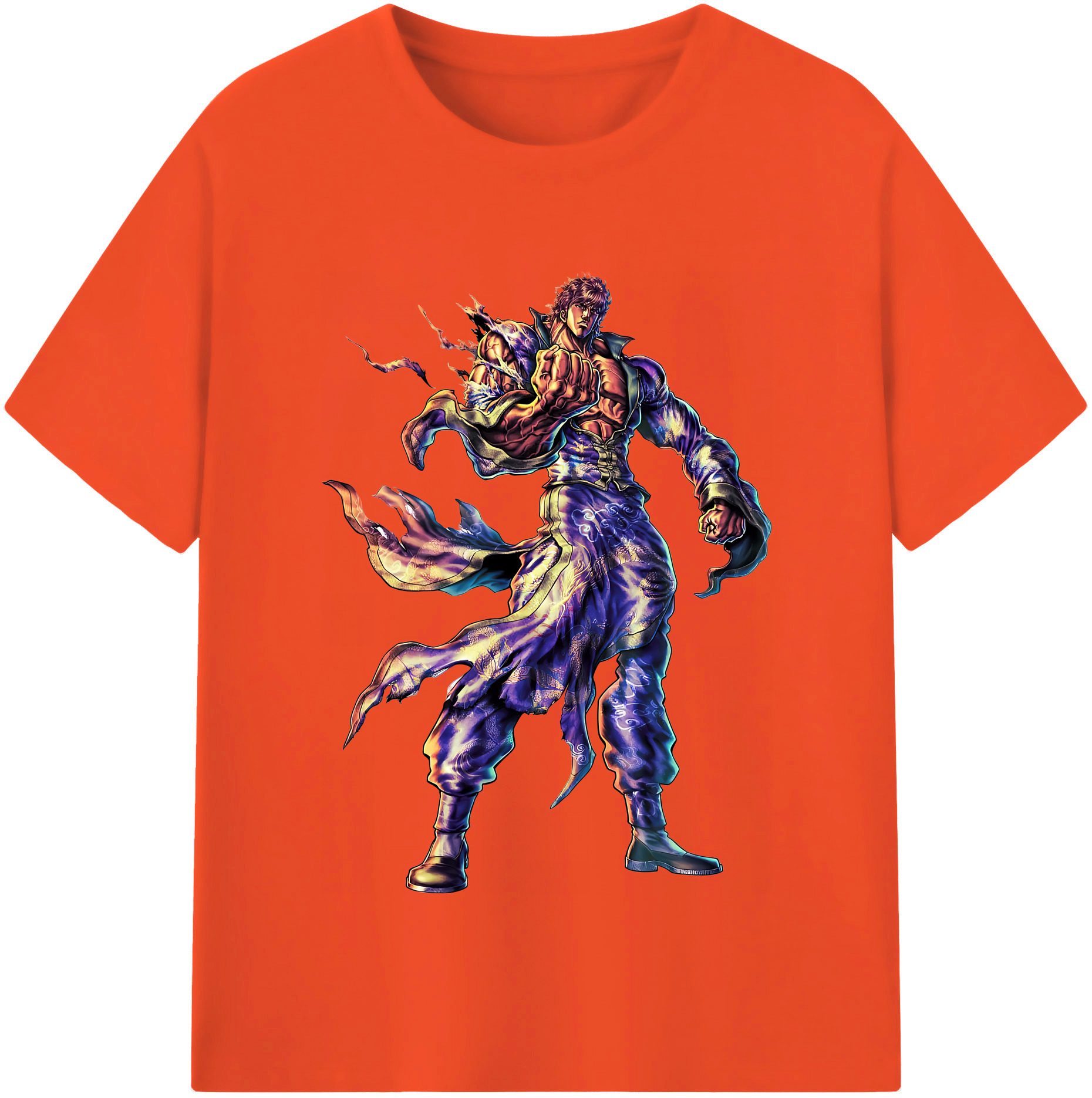（画像用） 北斗の拳 Fist of the North Star 綿100％半袖Tシャツ（フロントプリント）